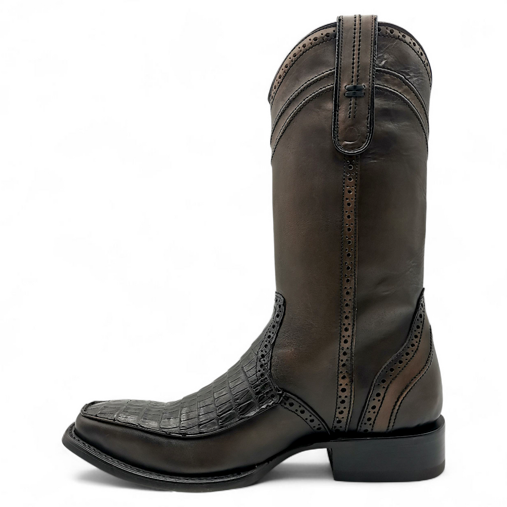 BOTA VAQUERA EN PIEL GENUINA DE COCODRILO PARA CABALLERO (MSN)