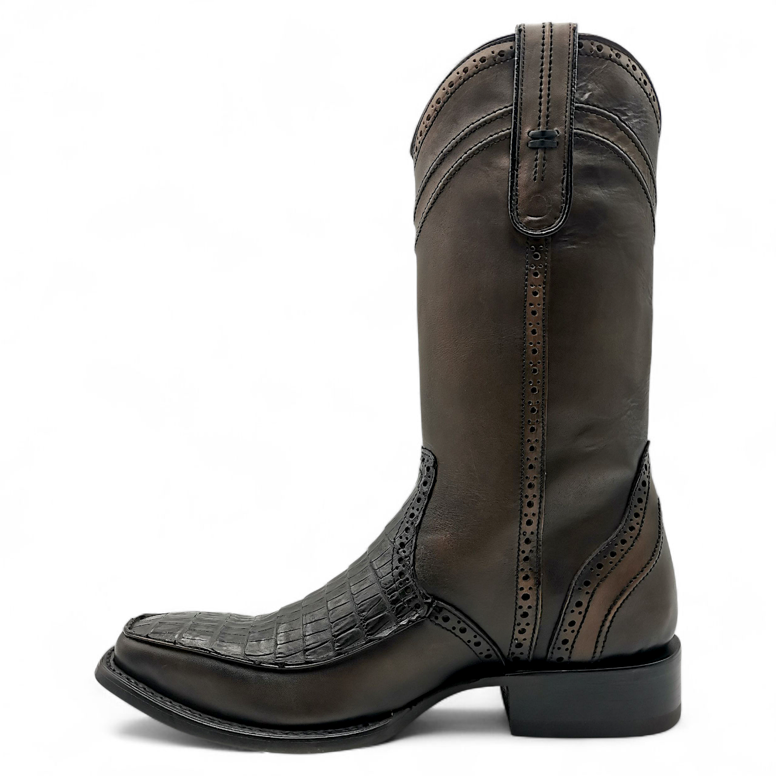 BOTA VAQUERA EN PIEL GENUINA DE COCODRILO PARA CABALLERO (MSN)