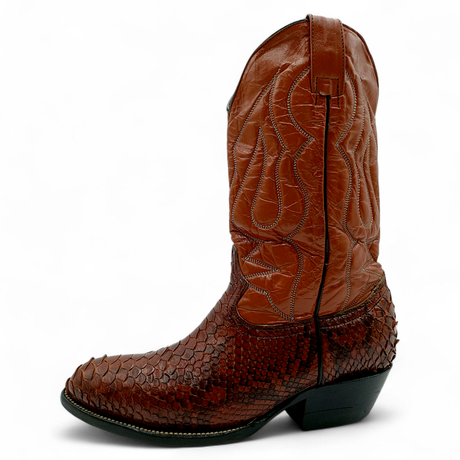 BOTA VAQUERA EN PIEL GENUINA DE PYTHON PARA CABALLERO (MSN)