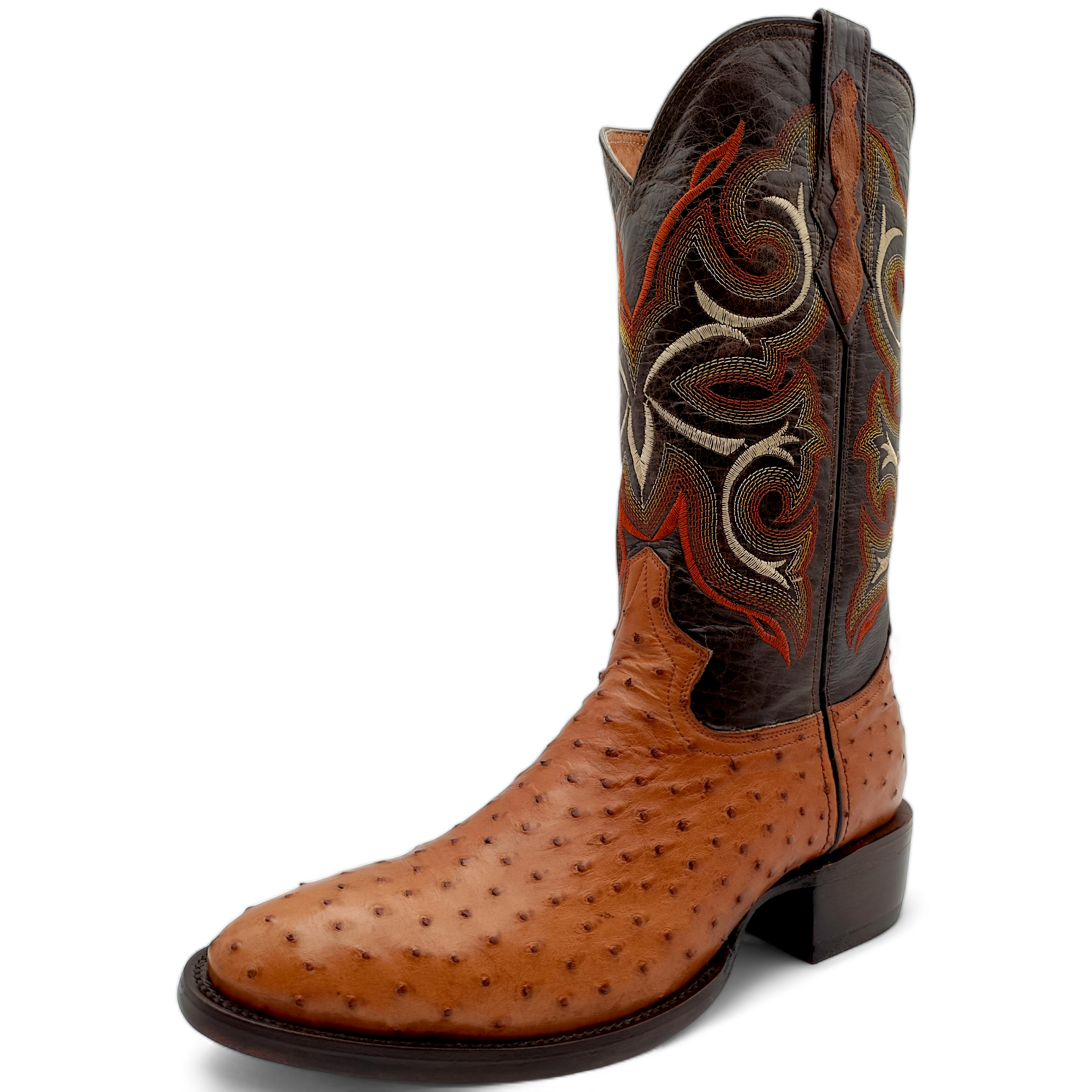 BOTA VAQUERA EN PIEL GENUINA DE AVESTRUZ PARA CABALLERO (M28)