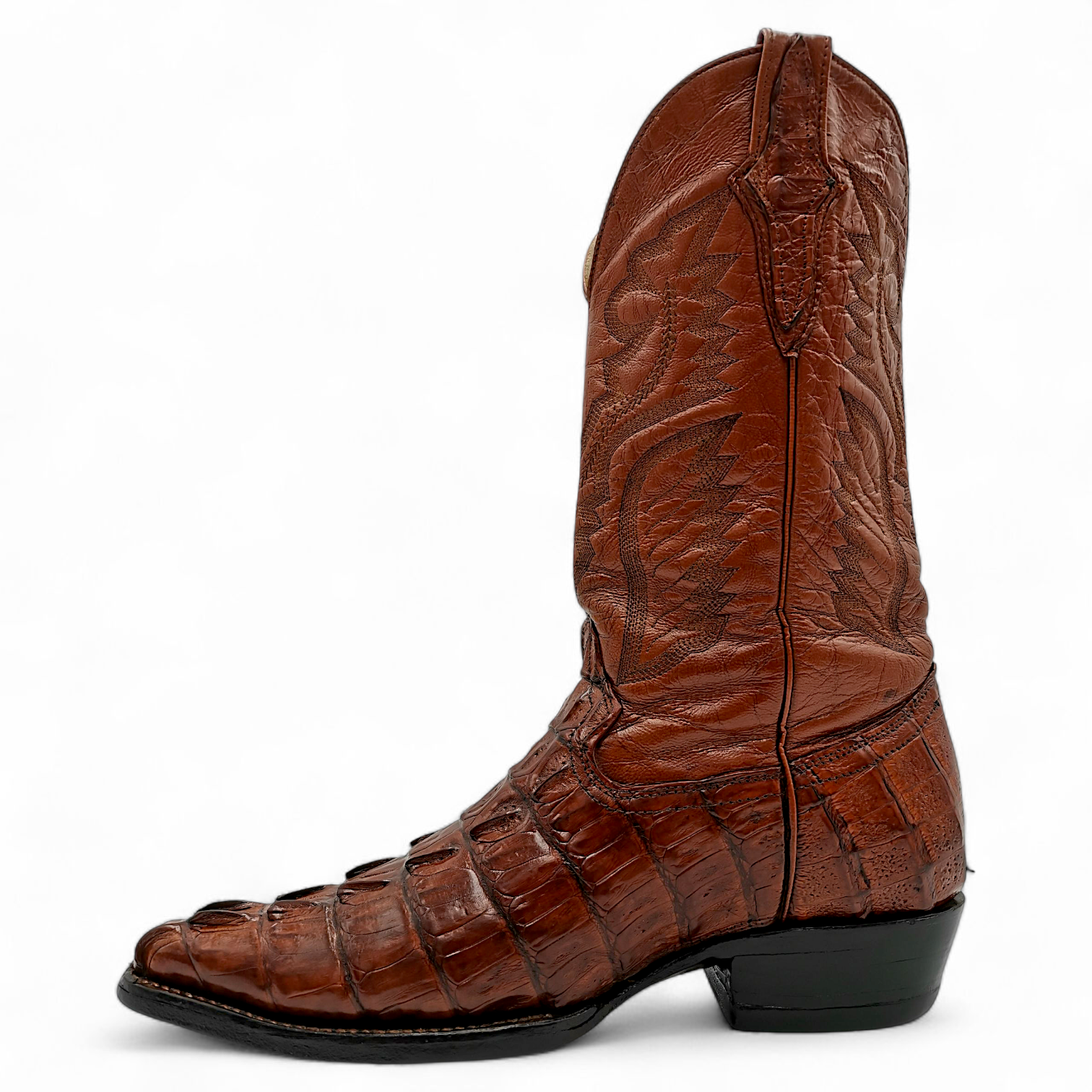 BOTA VAQUERA EN PIEL GENUINA DE COCODRILO PARA CABALLERO (MSN)