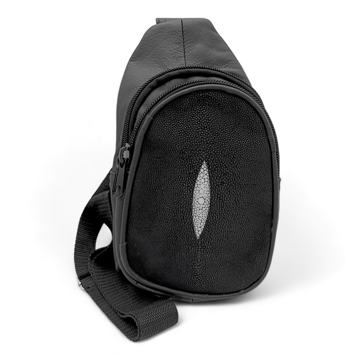 BANDOLERA EN PIEL GENUINA DE MANTARRAYA PARA CABALLERO (PM1)