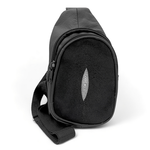 BANDOLERA EN PIEL GENUINA DE MANTARRAYA PARA CABALLERO (PM1)