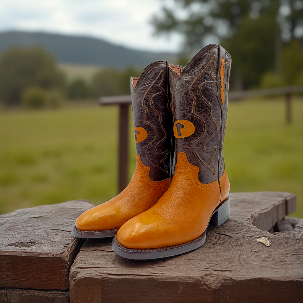 BOTA VAQUERA EN PIEL GENUINA DE AVESTRUZ PARA CABALLERO (M21)