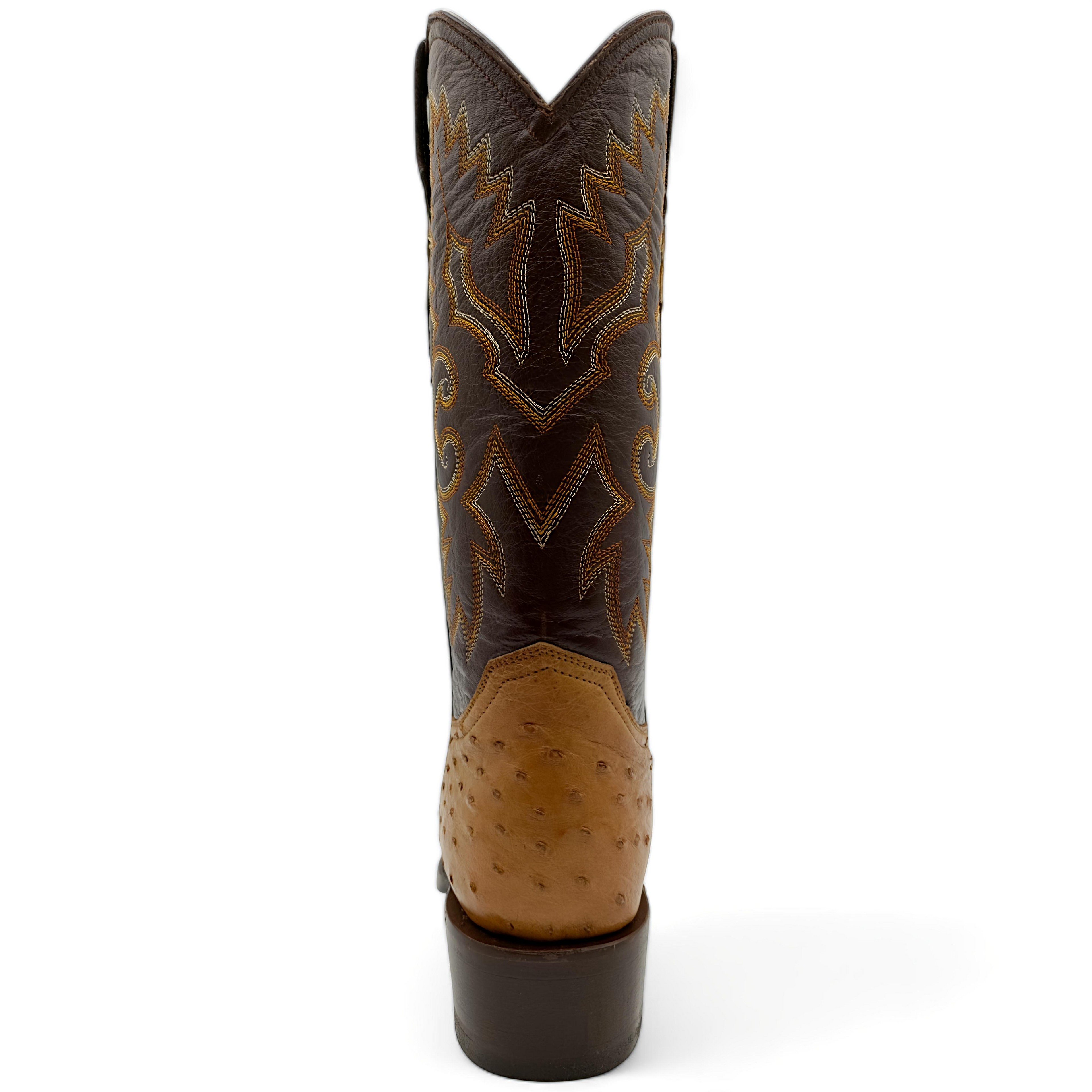 BOTA VAQUERA EN PIEL GENUINA DE AVESTRUZ PARA CABALLERO (M7)