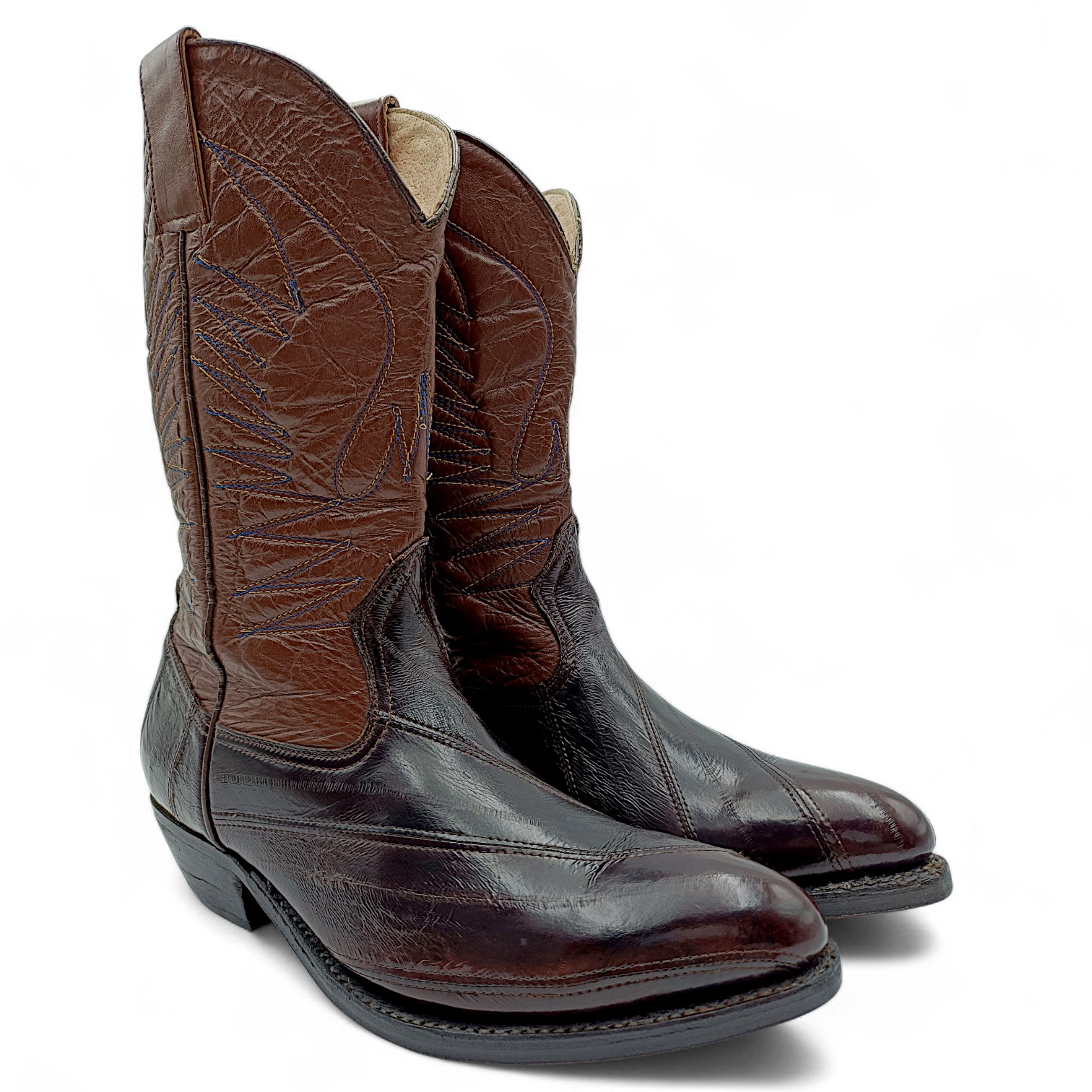 BOTA VAQUERA EN PIEL GENUINA DE ANGUILA PARA CABALLERO (MSN)