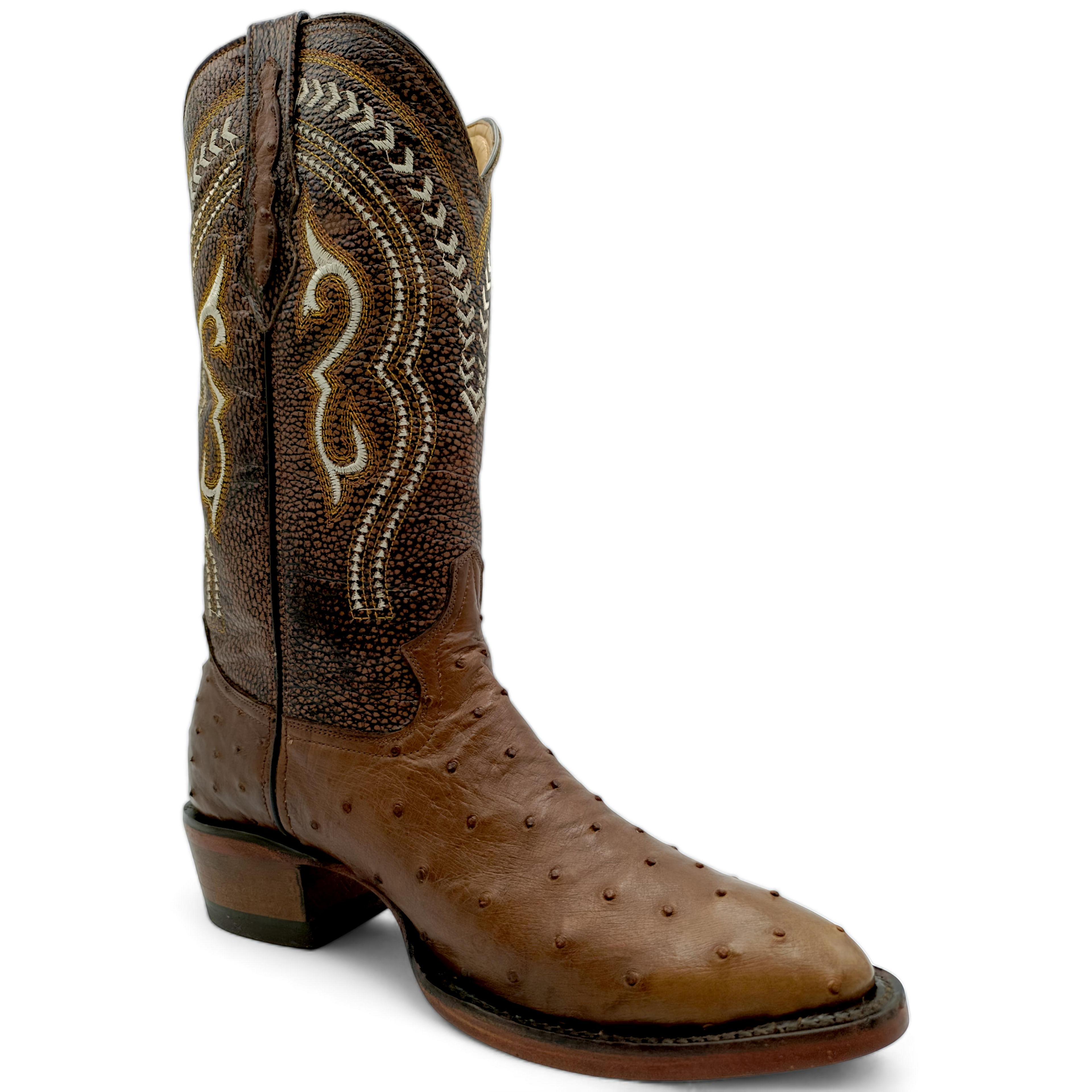 BOTA VAQUERA EN PIEL GENUINA DE AVESTRUZ PARA CABALLERO (M25)
