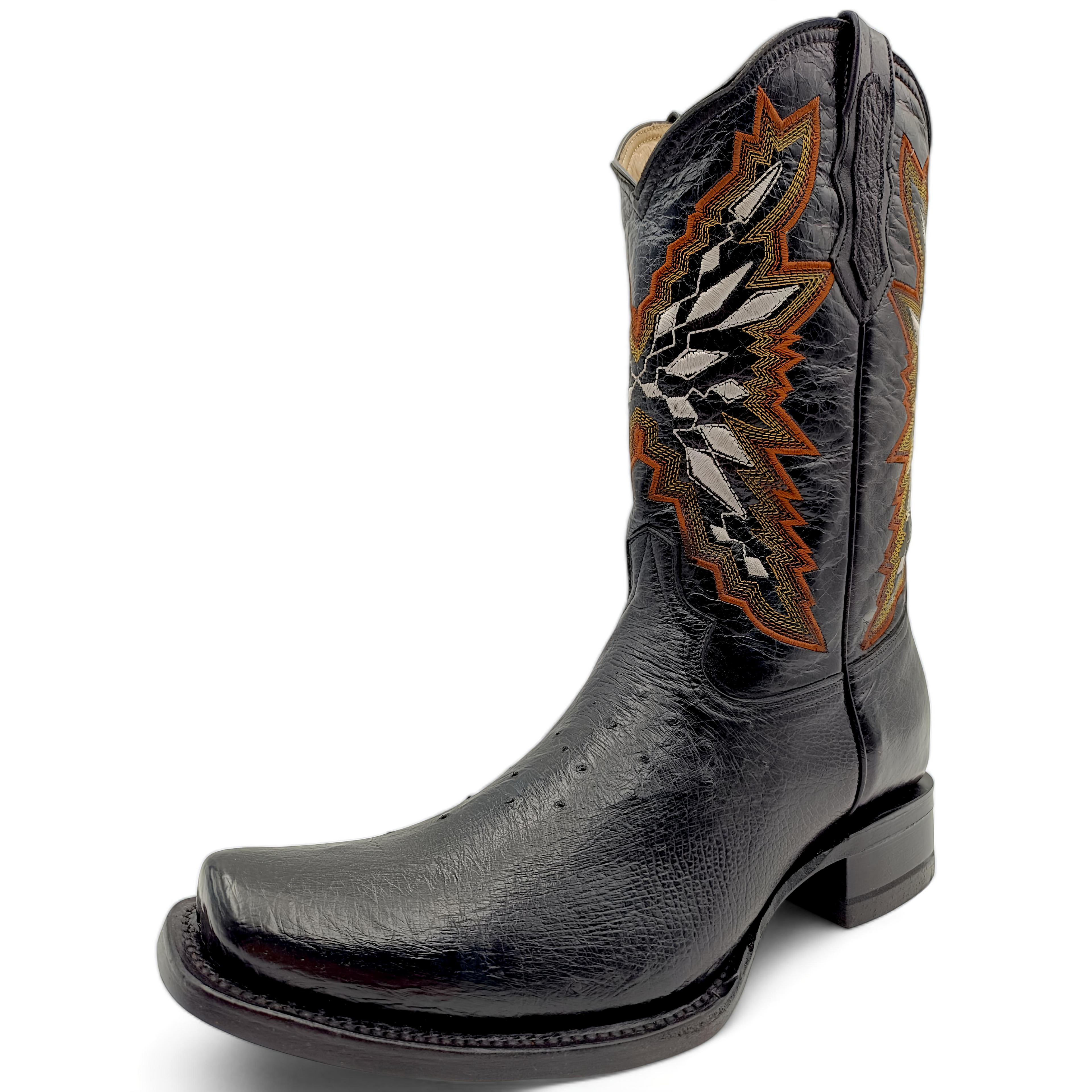 BOTA VAQUERA EN PIEL GENUINA DE AVESTRUZ PARA CABALLERO (M12)