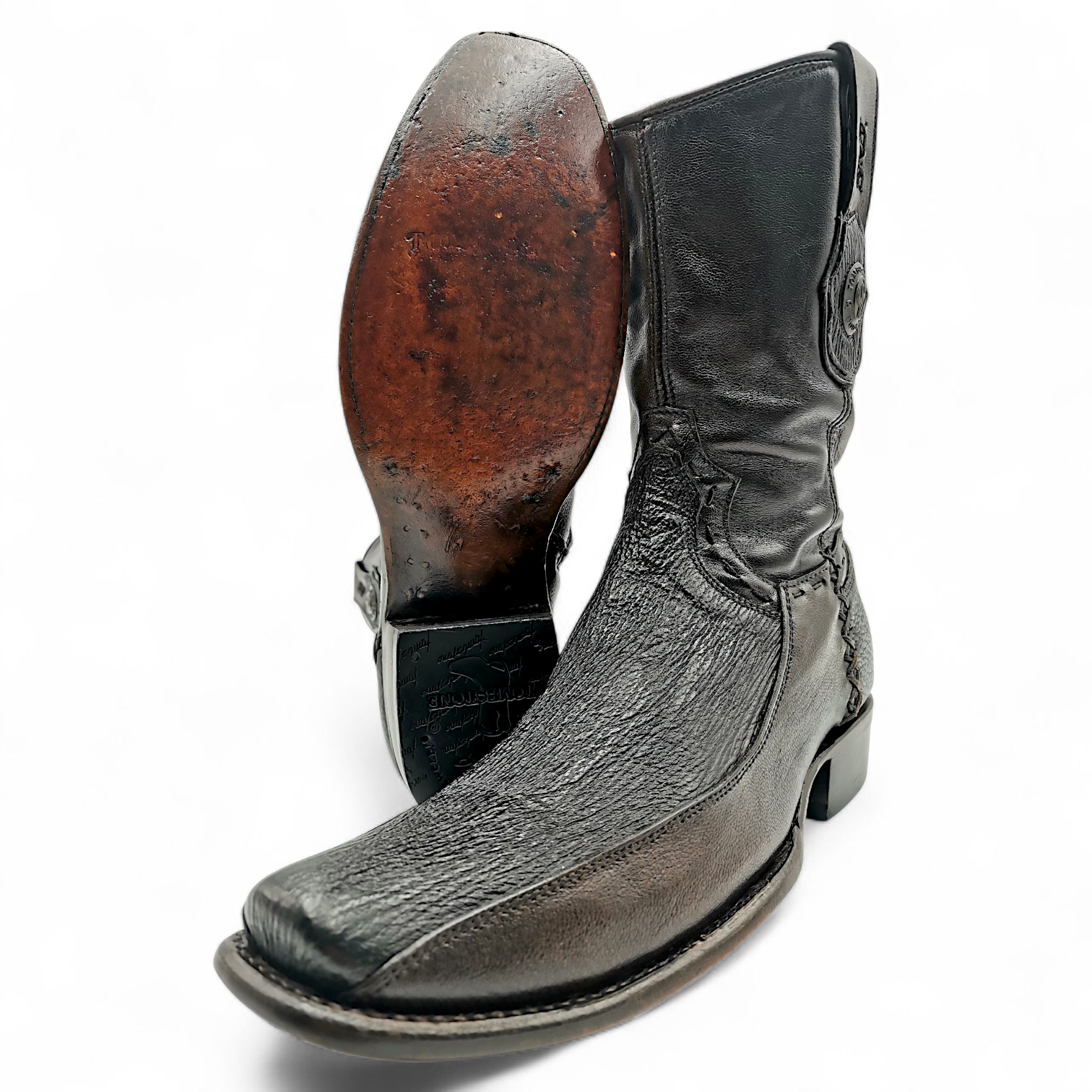 BOTA VAQUERA EN PIEL GENUINA DE TIBURÓN PARA CABALLERO (MSN)