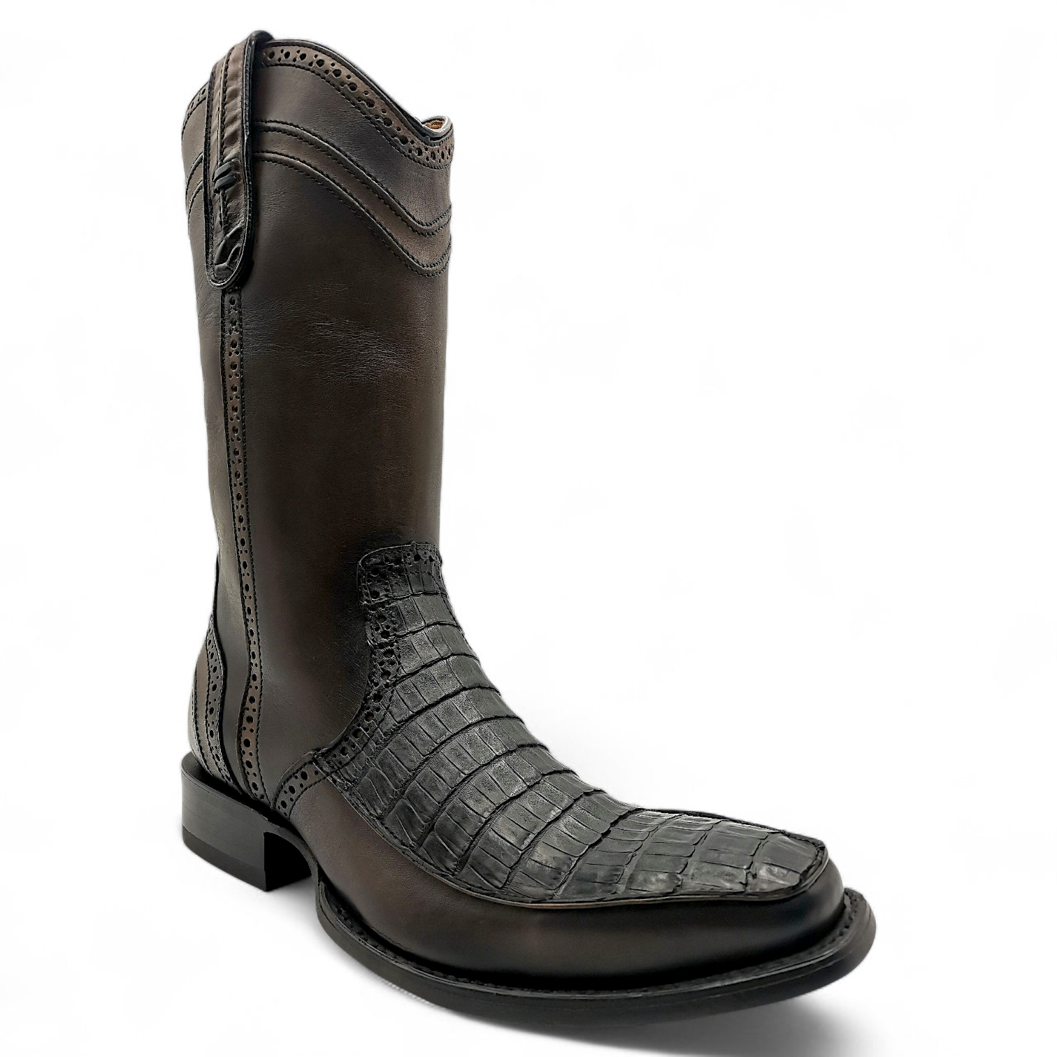 BOTA VAQUERA EN PIEL GENUINA DE COCODRILO PARA CABALLERO (MSN)