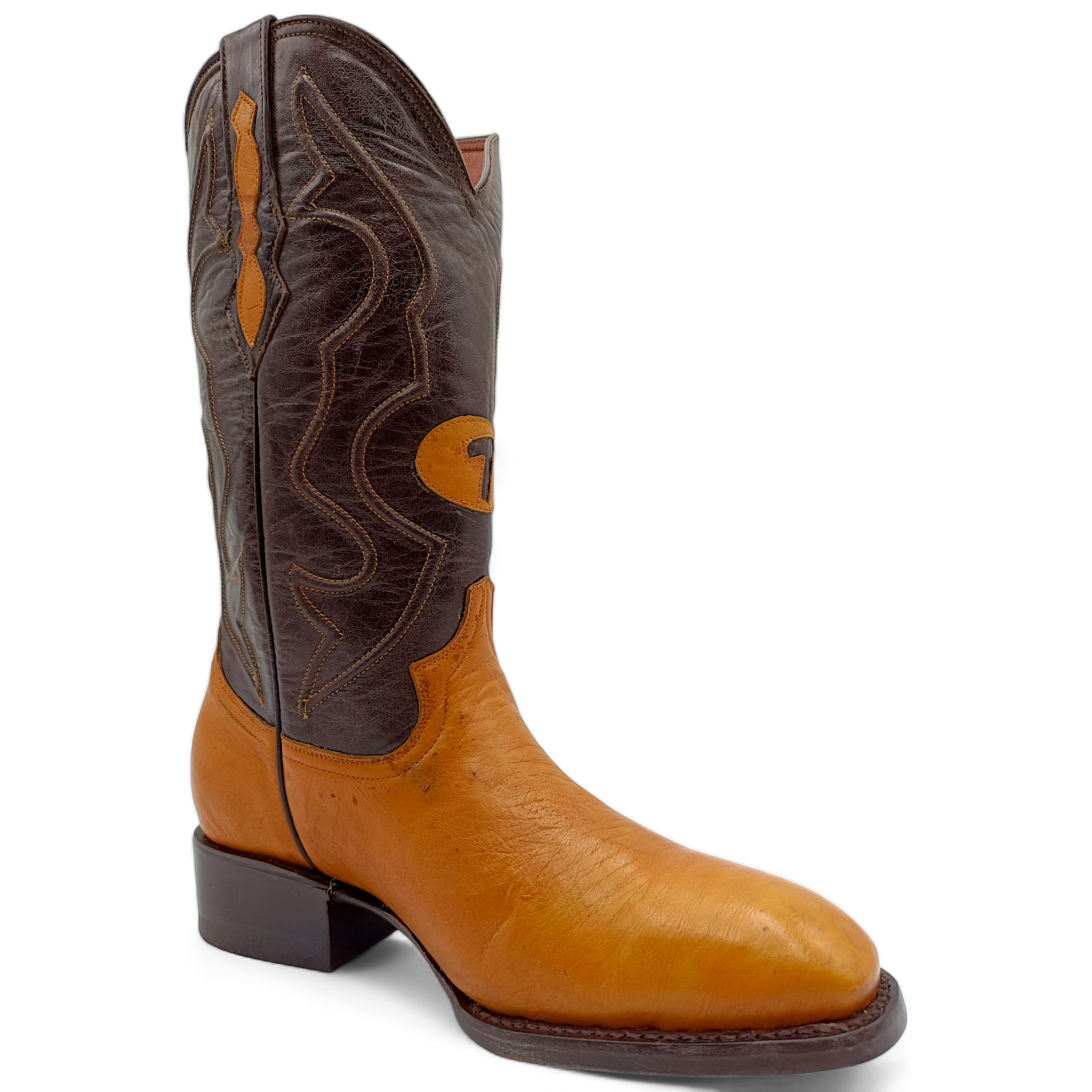 BOTA VAQUERA EN PIEL GENUINA DE AVESTRUZ PARA CABALLERO (M21)