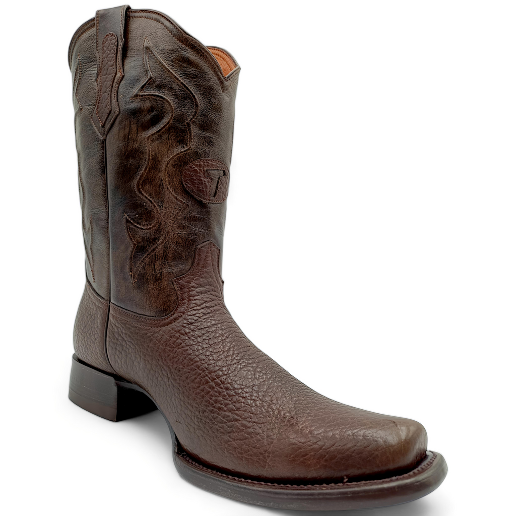 BOTA VAQUERA EN PIEL GENUINA DE CUELLO DE TORO PARA CABALLERO (M22)