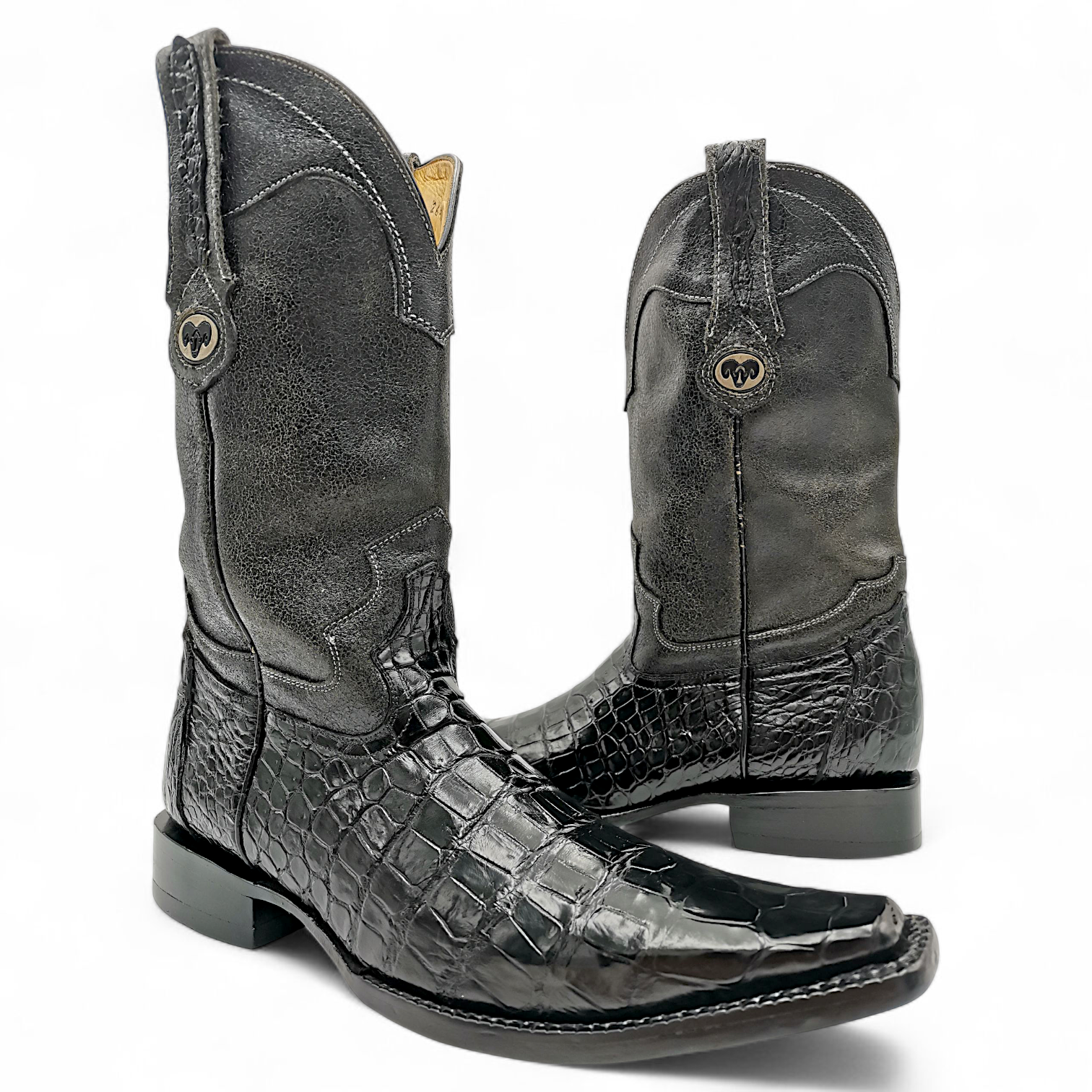 BOTA VAQUERA EN PIEL GENUINA DE COCODRILO PARA CABALLERO (MSN)