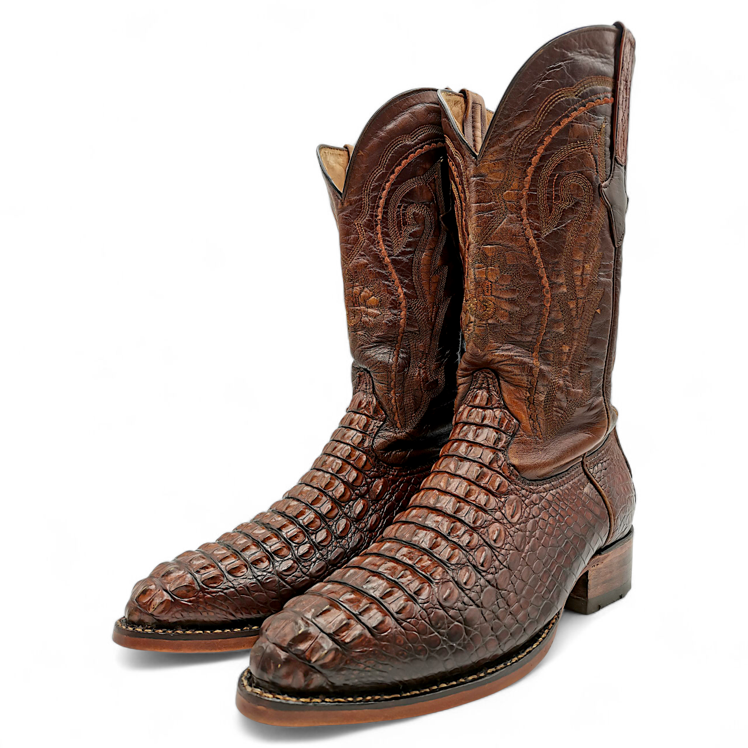 BOTA VAQUERA EN PIEL GENUINA DE COCODRILO PARA CABALLERO (MSN)