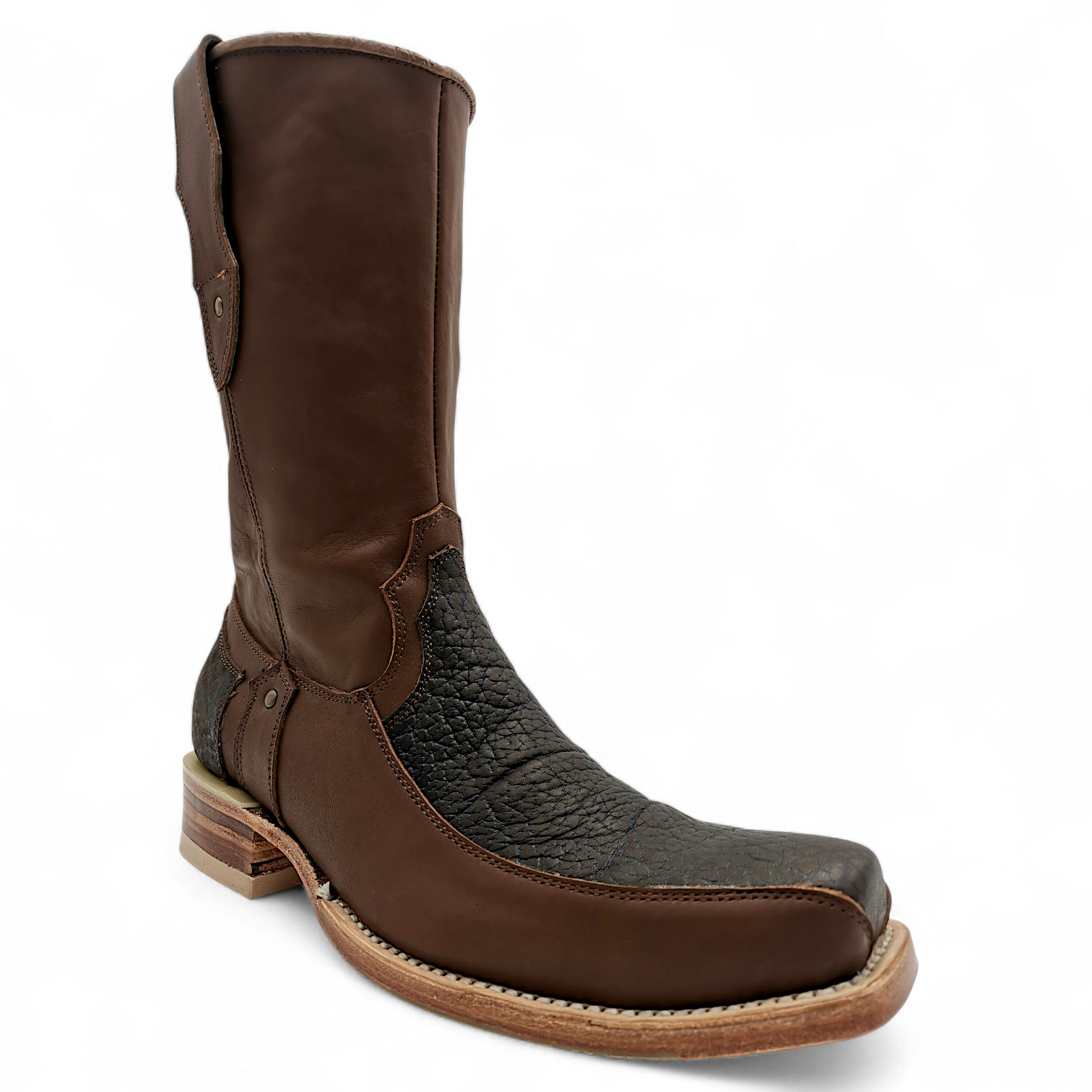 BOTA VAQUERA EN PIEL GENUINA DE CUELLO DE TORO PARA CABALLERO (M)