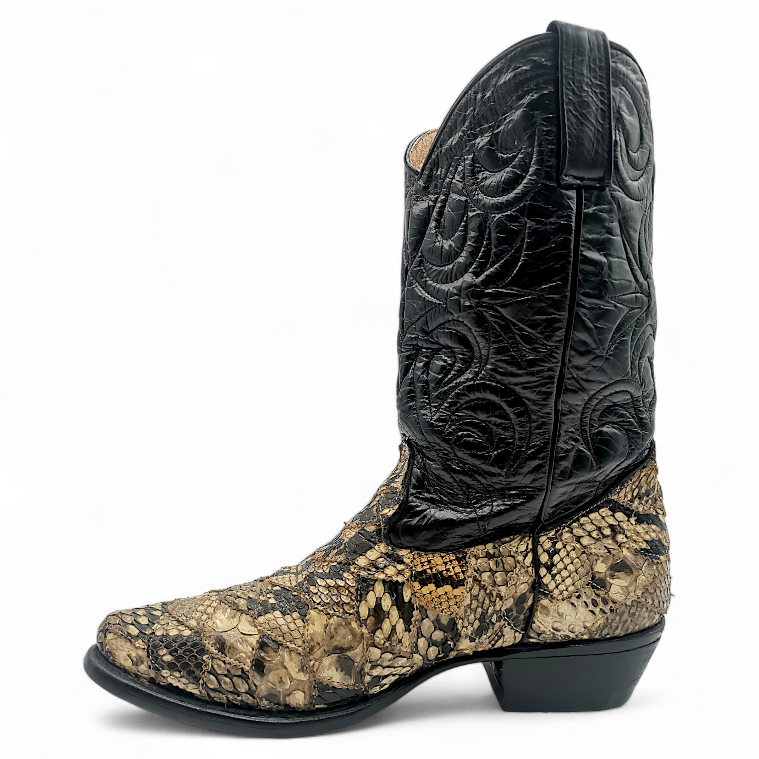 BOTA VAQUERA EN PIEL GENUINA DE PYTHON PARA CABALLERO (MSN)