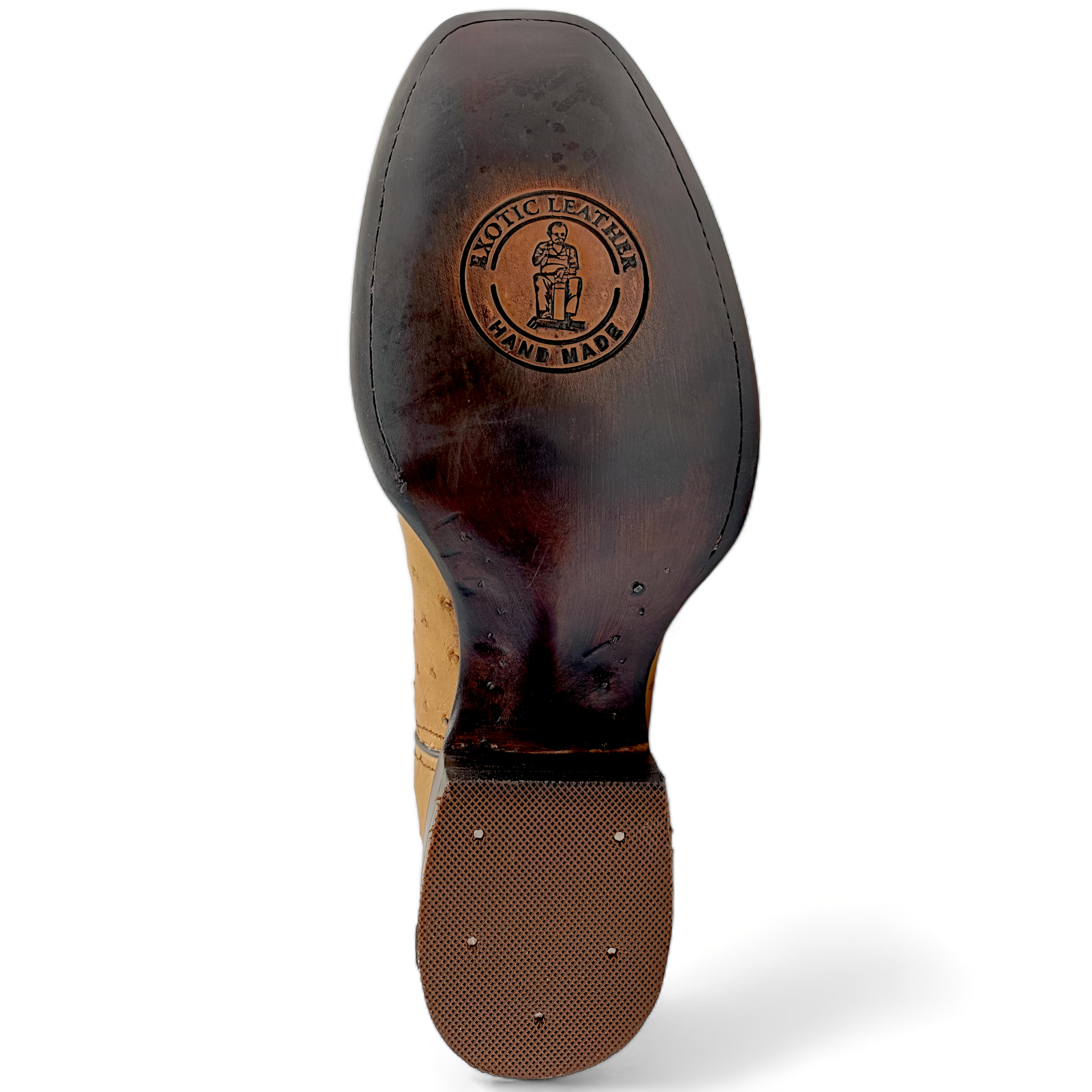 BOTA VAQUERA EN PIEL GENUINA DE AVESTRUZ PARA CABALLERO (M9)