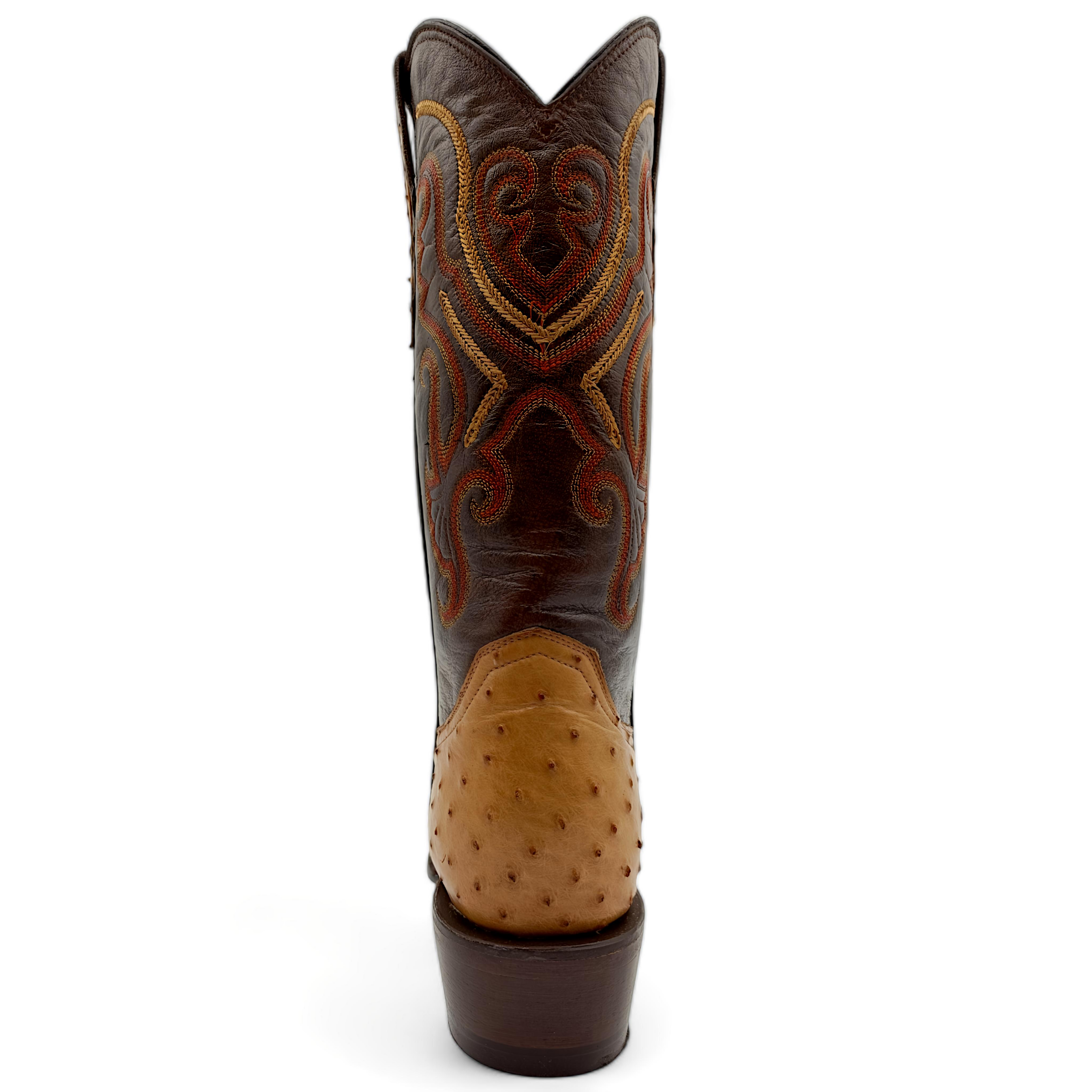 BOTA VAQUERA EN PIEL GENUINA DE AVESTRUZ PARA CABALLERO (M8)