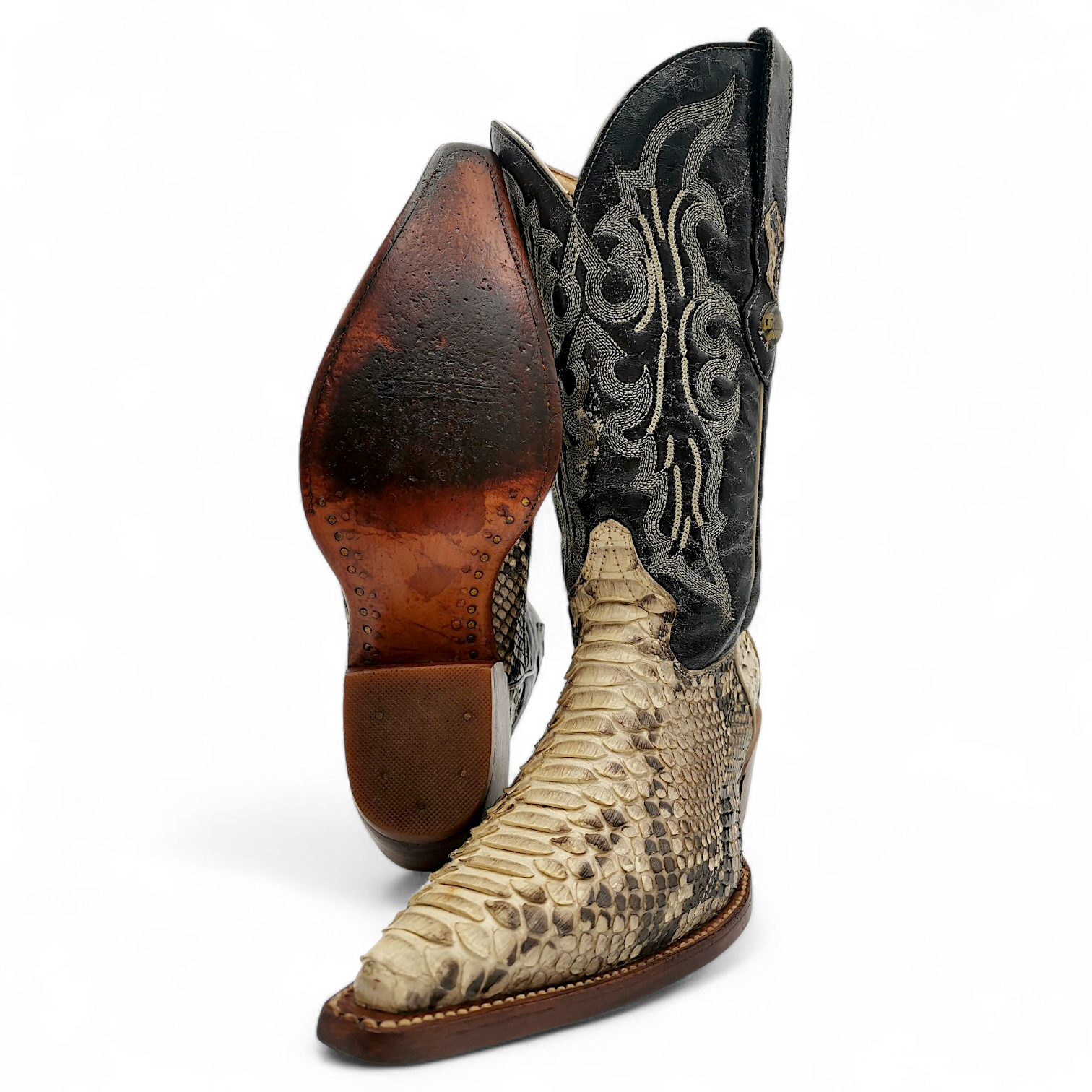 BOTA VAQUERA EN PIEL GENUINA DE PYTHON PARA CABALLERO (MSN)