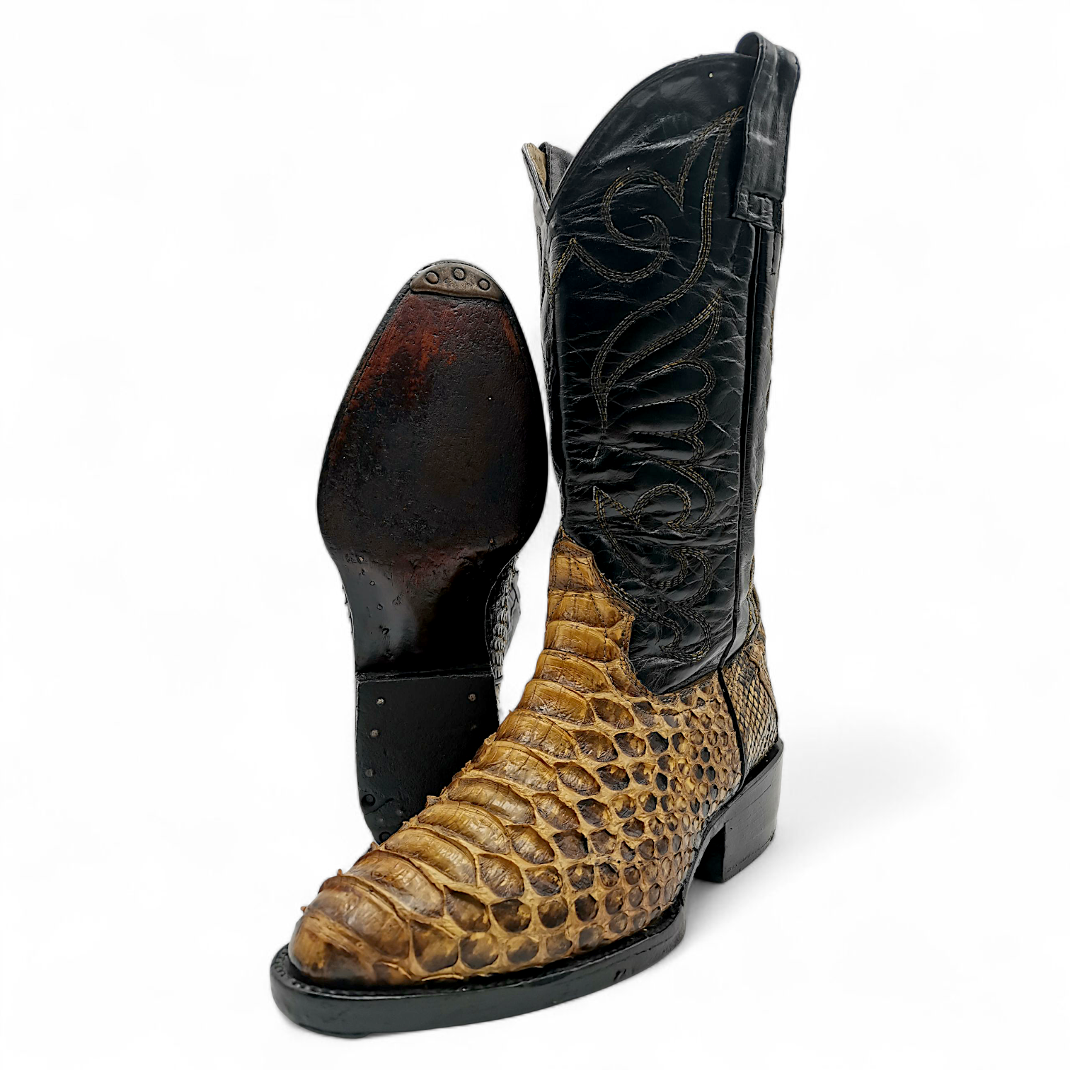 BOTA VAQUERA EN PIEL GENUINA DE PYTHON PARA CABALLERO (MSN)
