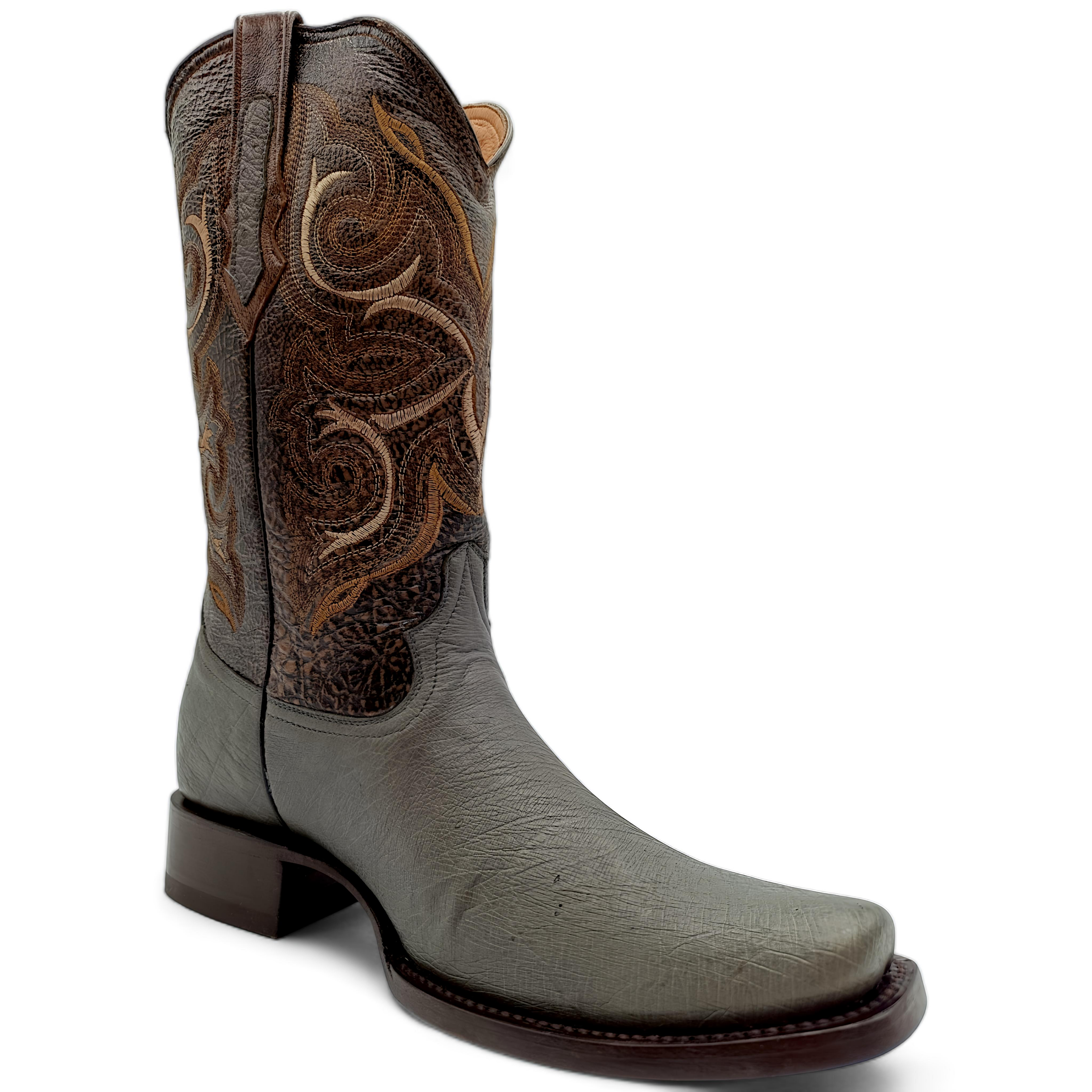BOTA VAQUERA EN PIEL GENUINA DE AVESTRUZ PARA CABALLERO (M27)
