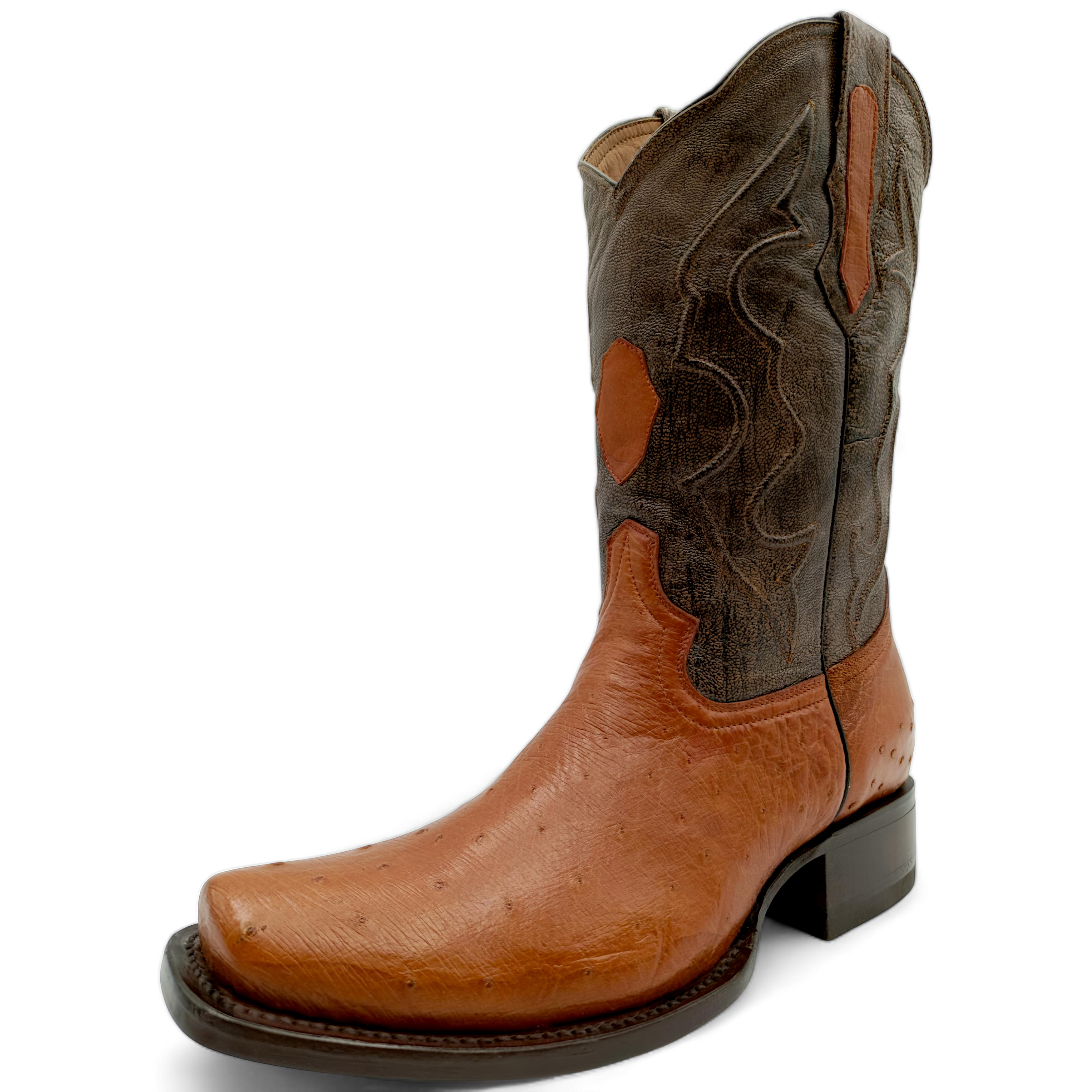 BOTA VAQUERA EN PIEL GENUINA DE AVESTRUZ PARA CABALLERO (M5)