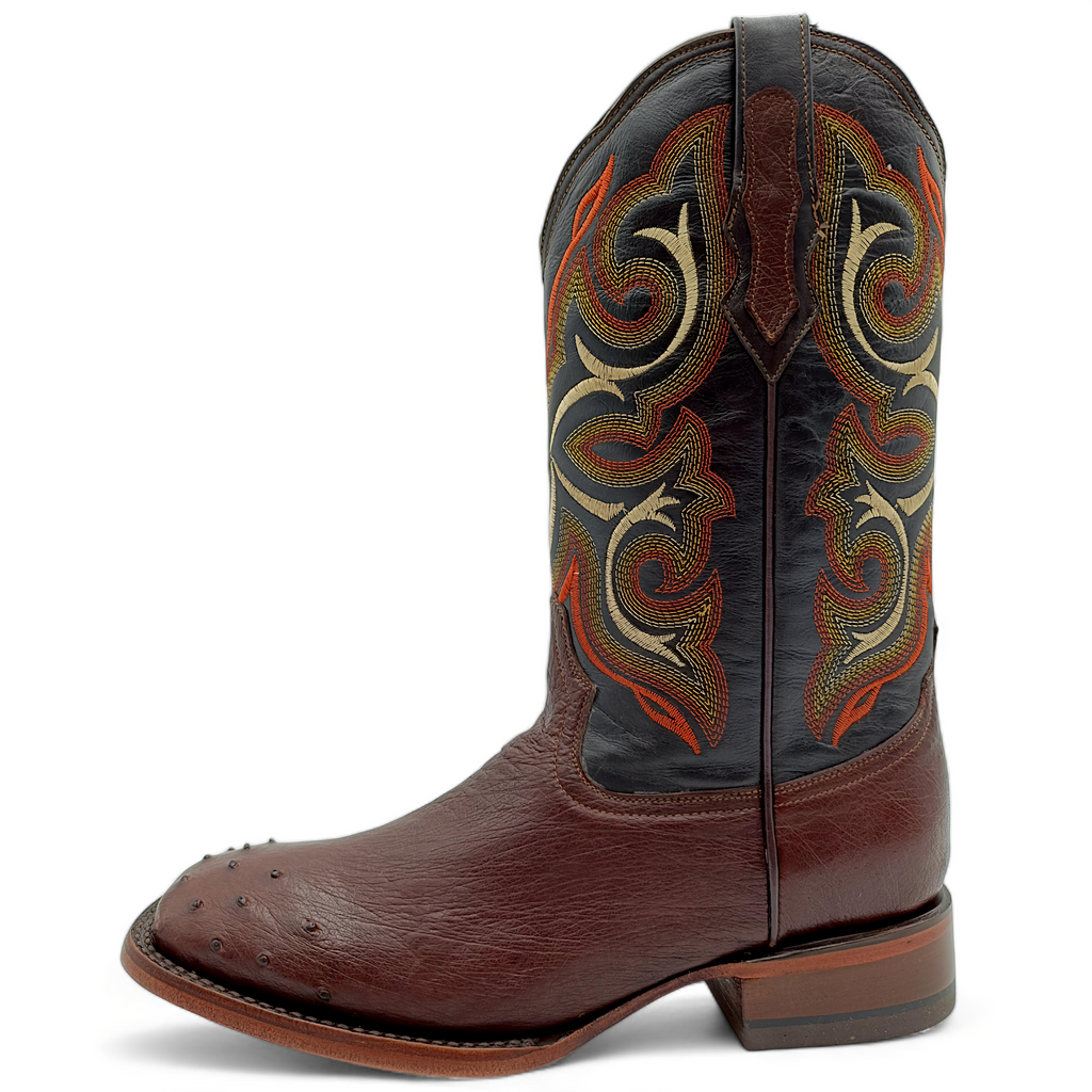 BOTA VAQUERA EN PIEL GENUINA DE AVESTRUZ PARA CABALLERO (M14)