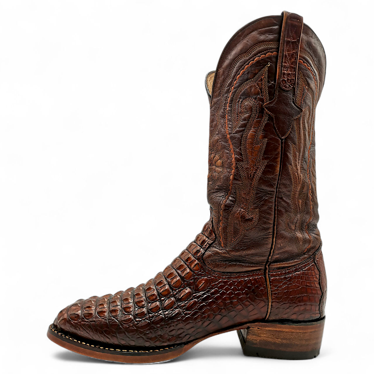 BOTA VAQUERA EN PIEL GENUINA DE COCODRILO PARA CABALLERO (MSN)