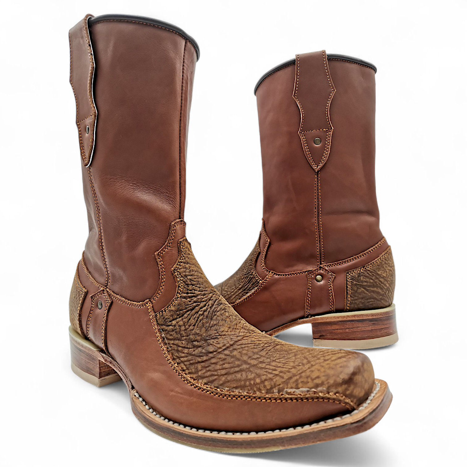 BOTA VAQUERA EN PIEL GENUINA DE BÚFALO PARA CABALLERO (M)