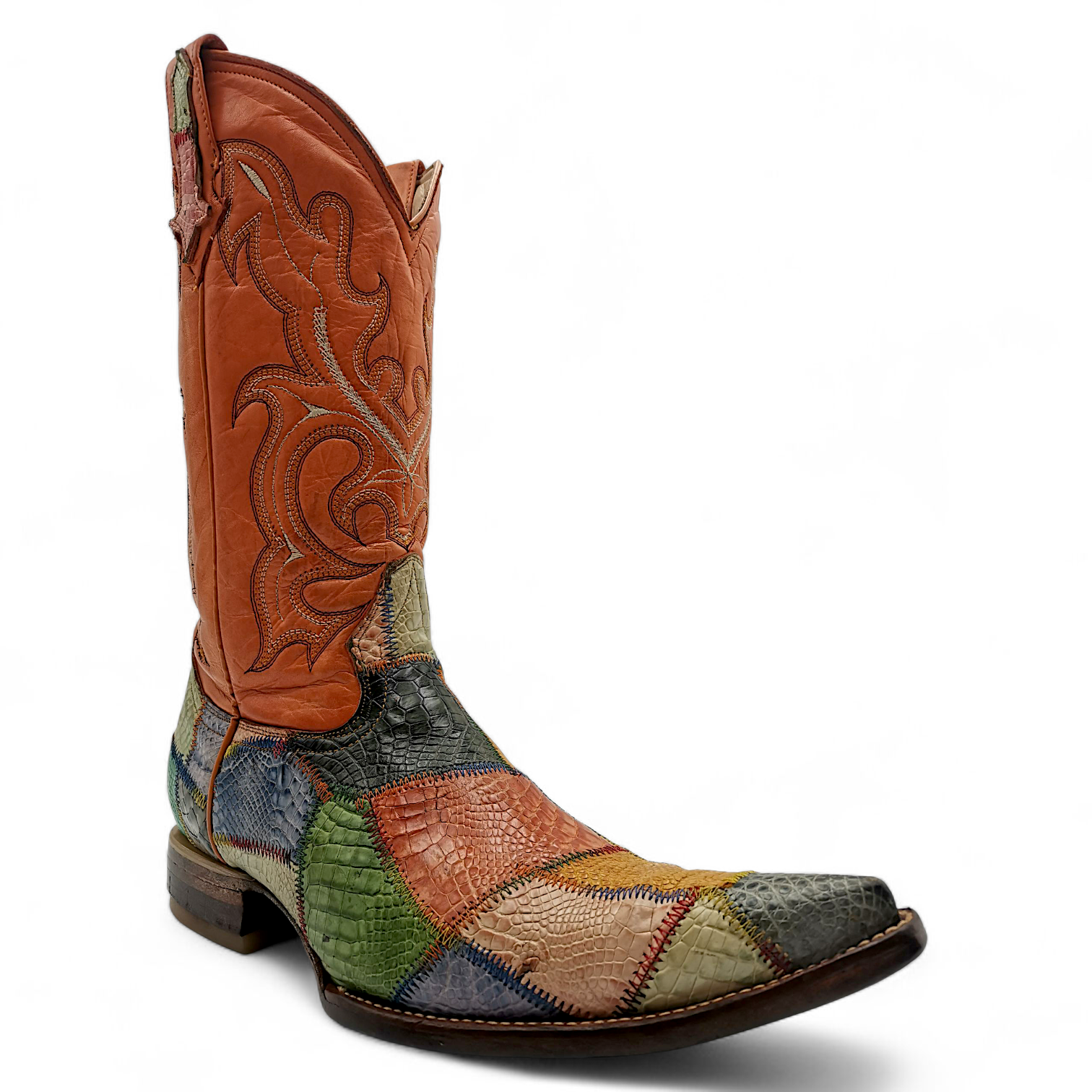 BOTA VAQUERA EN PIEL GENUINA DE COCODRILO PARA CABALLERO (MSN)
