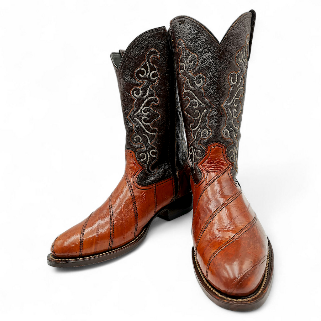 BOTA VAQUERA EN PIEL GENUINA DE ANGUILA PARA CABALLERO (MSN)