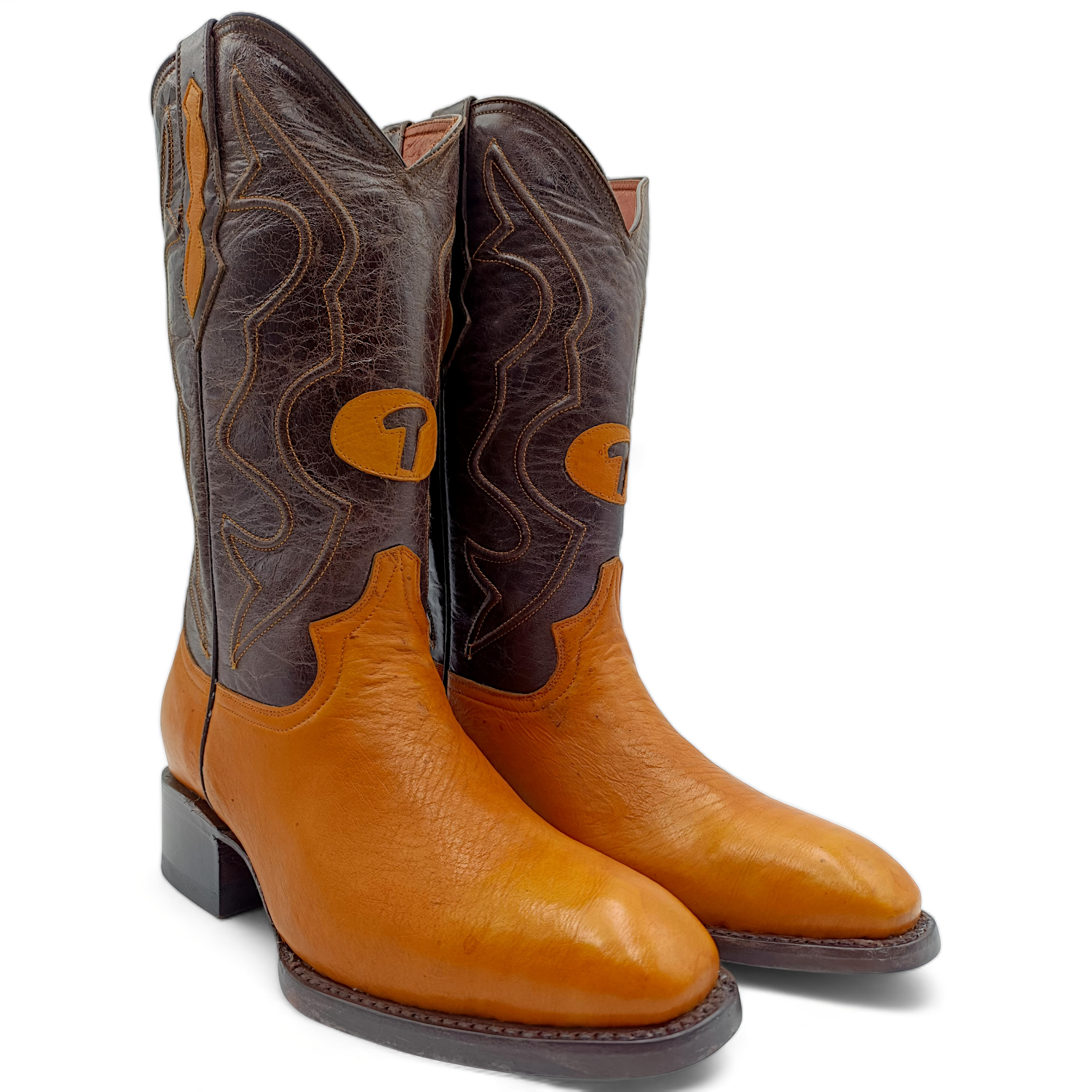 BOTA VAQUERA EN PIEL GENUINA DE AVESTRUZ PARA CABALLERO (M21)