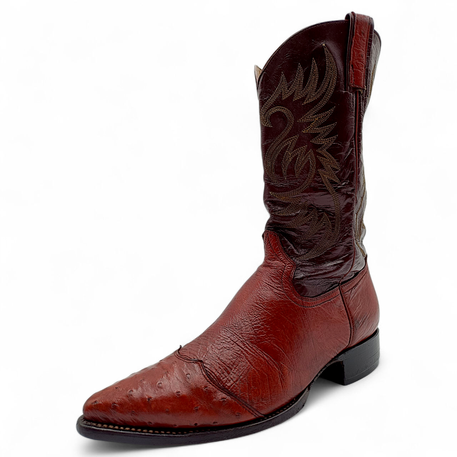 BOTA VAQUERA EN PIEL GENUINA DE AVESTRUZ PARA CABALLERO (MSN)