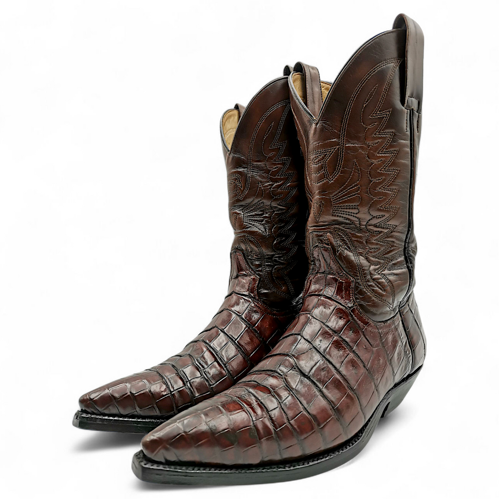 BOTA VAQUERA EN PIEL GENUINA DE COCODRILO PARA CABALLERO (MSN)