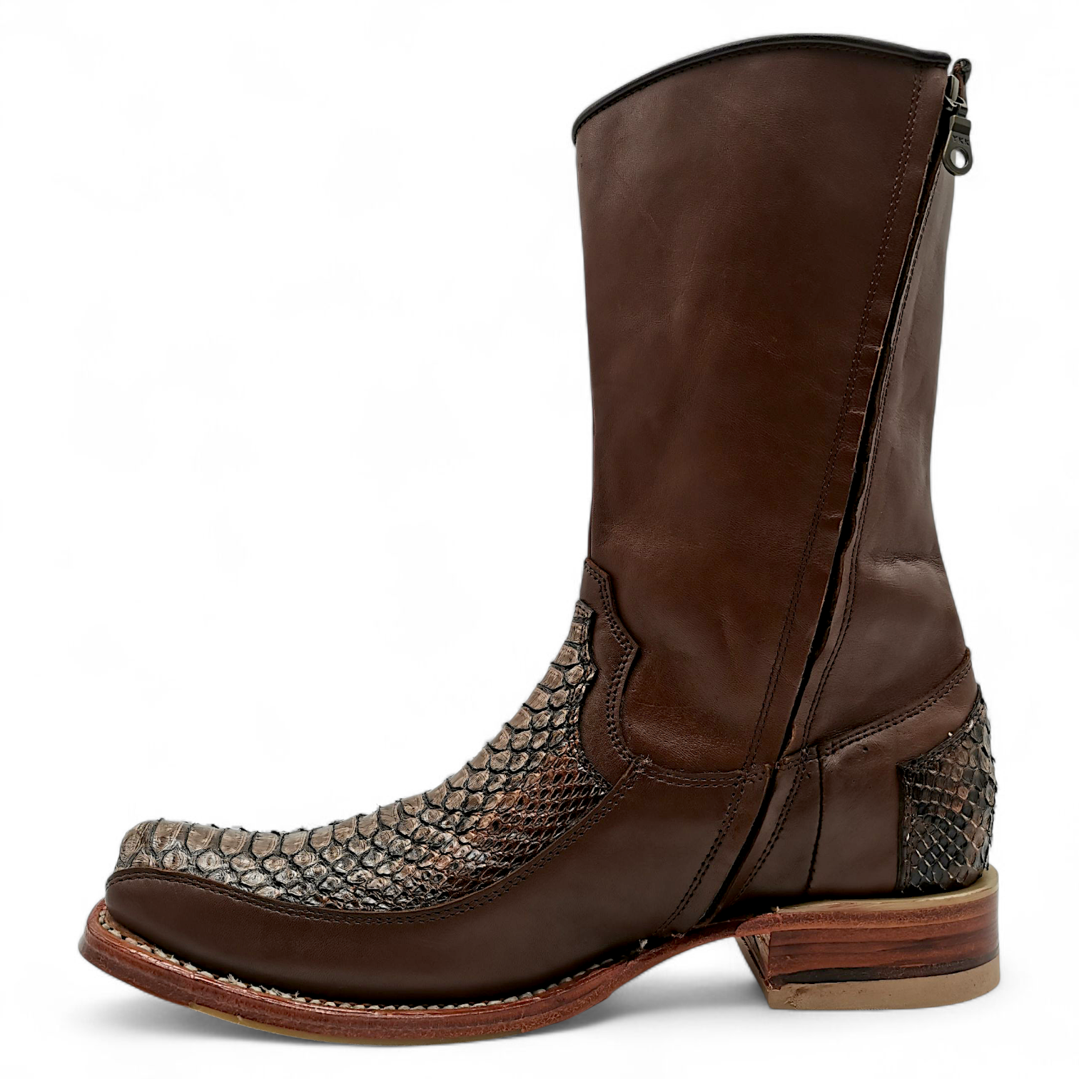 BOTA VAQUERA EN PIEL GENUINA DE PYTHON PARA CABALLERO (M)
