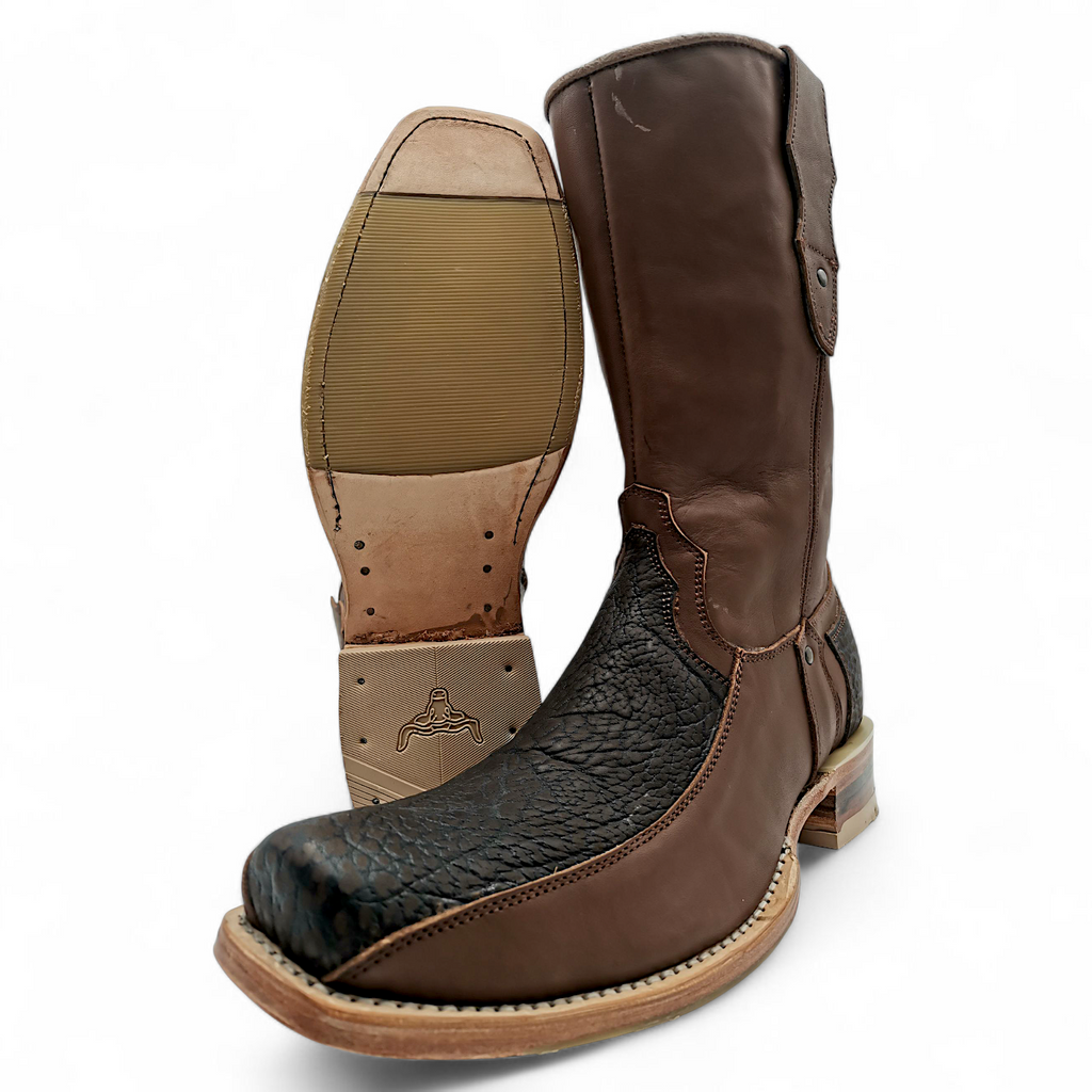 BOTA VAQUERA EN PIEL GENUINA DE CUELLO DE TORO PARA CABALLERO (M)