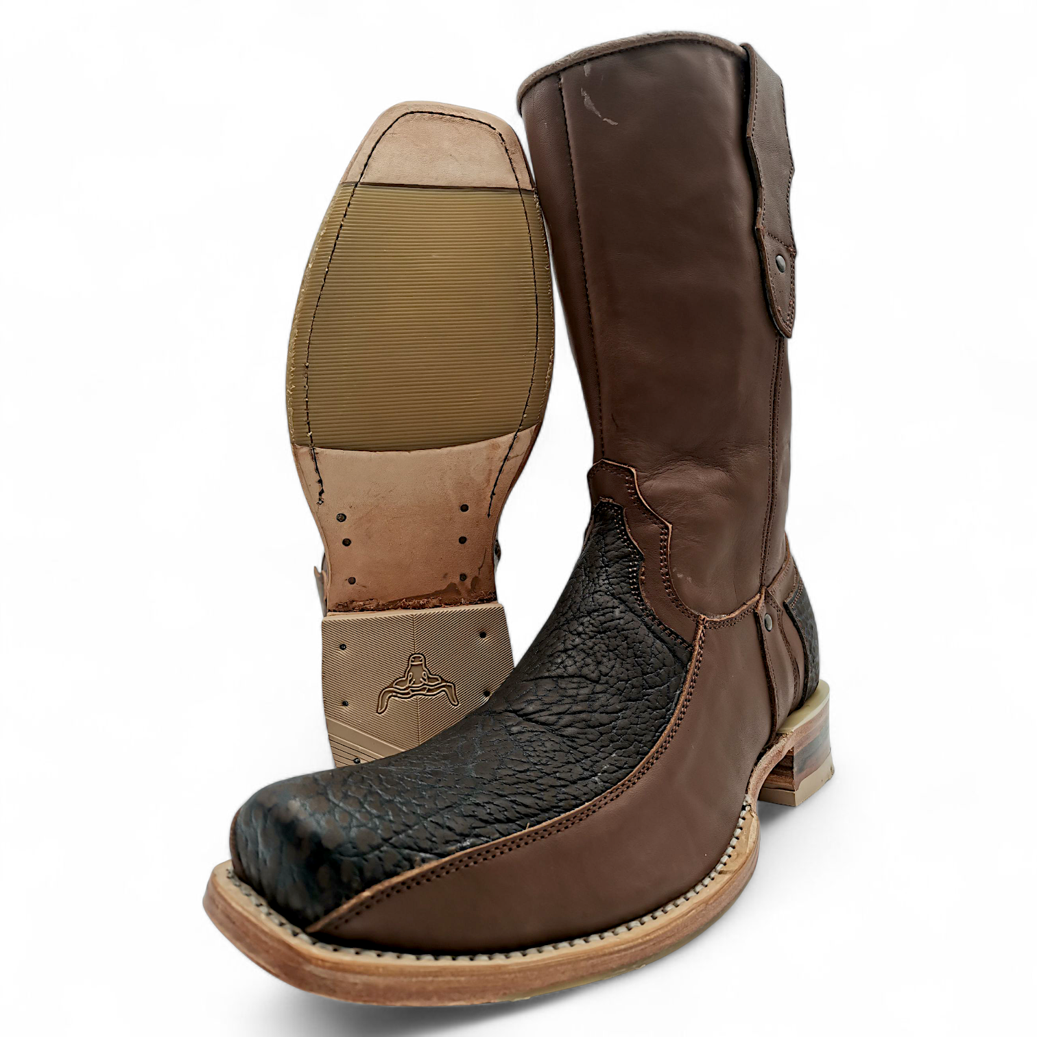 BOTA VAQUERA EN PIEL GENUINA DE CUELLO DE TORO PARA CABALLERO (M)