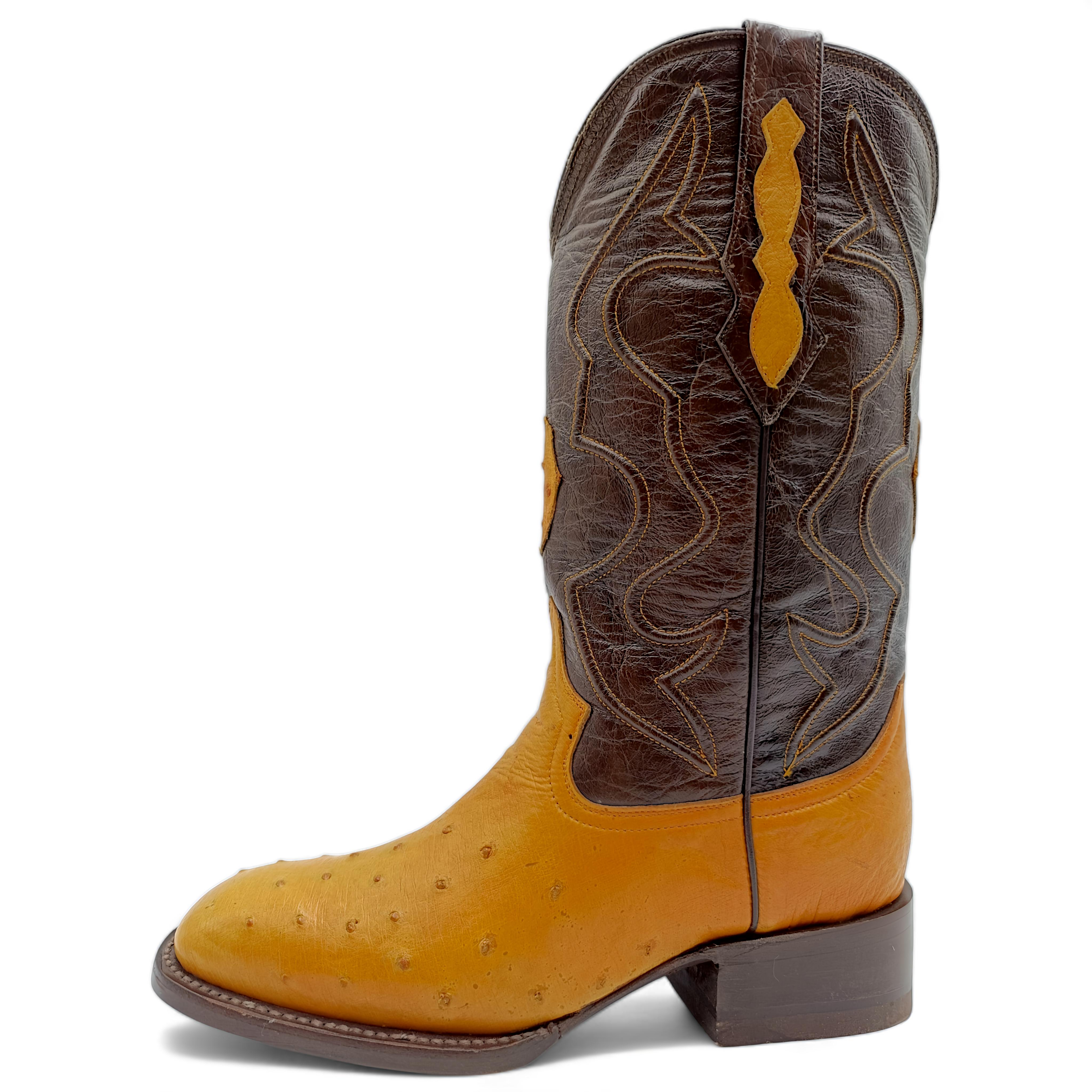 BOTA VAQUERA EN PIEL GENUINA DE AVESTRUZ PARA CABALLERO (M30)