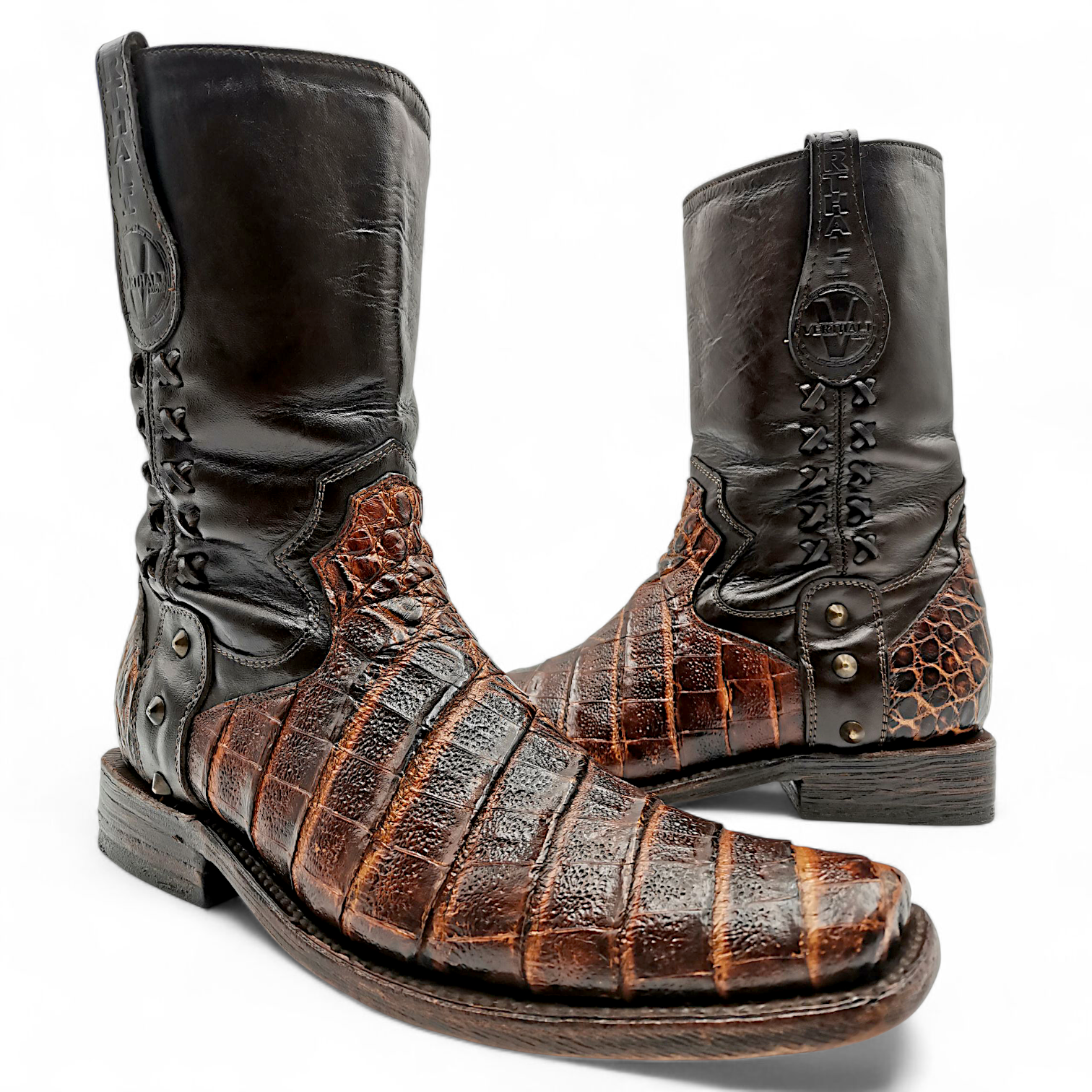BOTA VAQUERA EN PIEL GENUINA DE COCODRILO PARA CABALLERO (MSN)