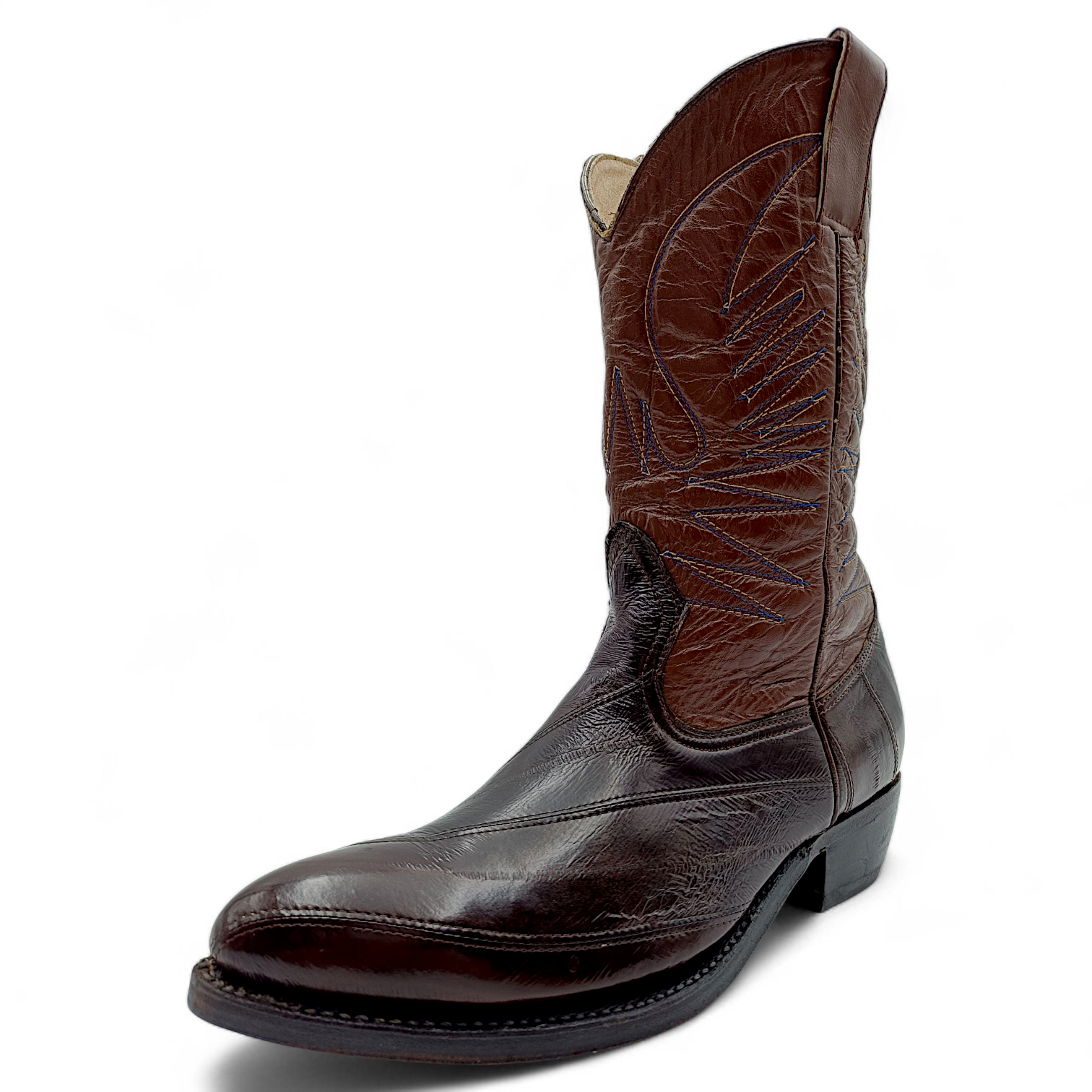 BOTA VAQUERA EN PIEL GENUINA DE ANGUILA PARA CABALLERO (MSN)