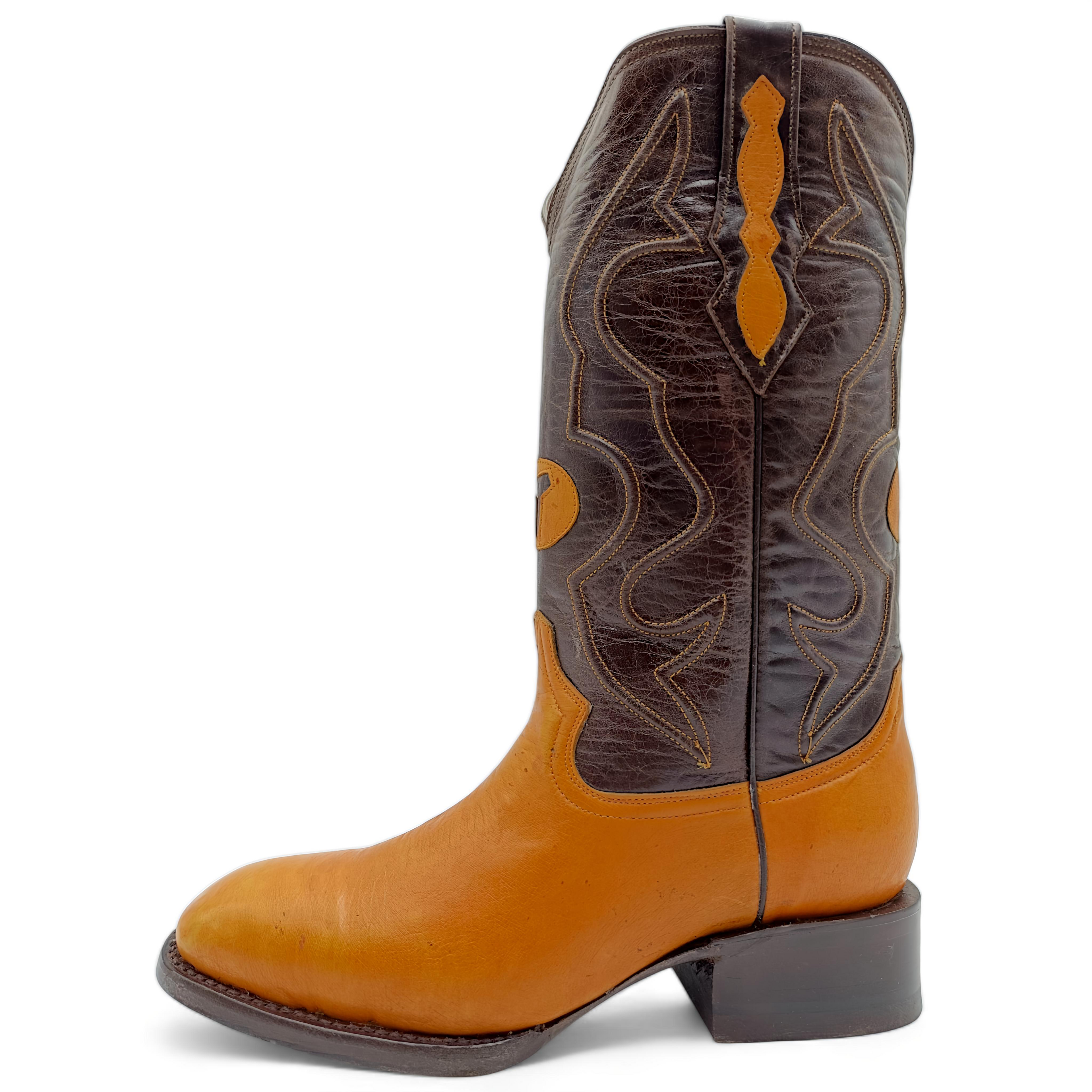 BOTA VAQUERA EN PIEL GENUINA DE AVESTRUZ PARA CABALLERO (M21)