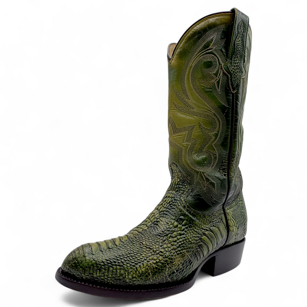 BOTA VAQUERA EN PIEL IMITACIÓN DE PATA DE AVESTRUZ PARA CABALLERO (MSN)
