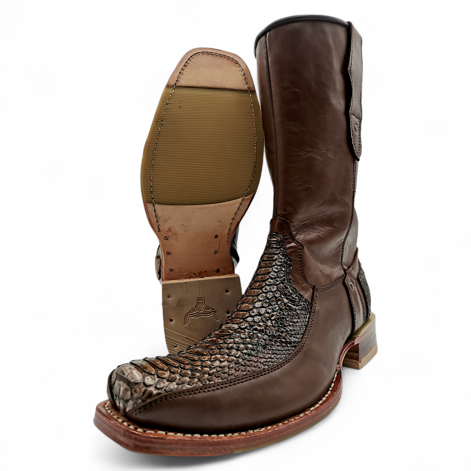 BOTA VAQUERA EN PIEL GENUINA DE PYTHON PARA CABALLERO (M)