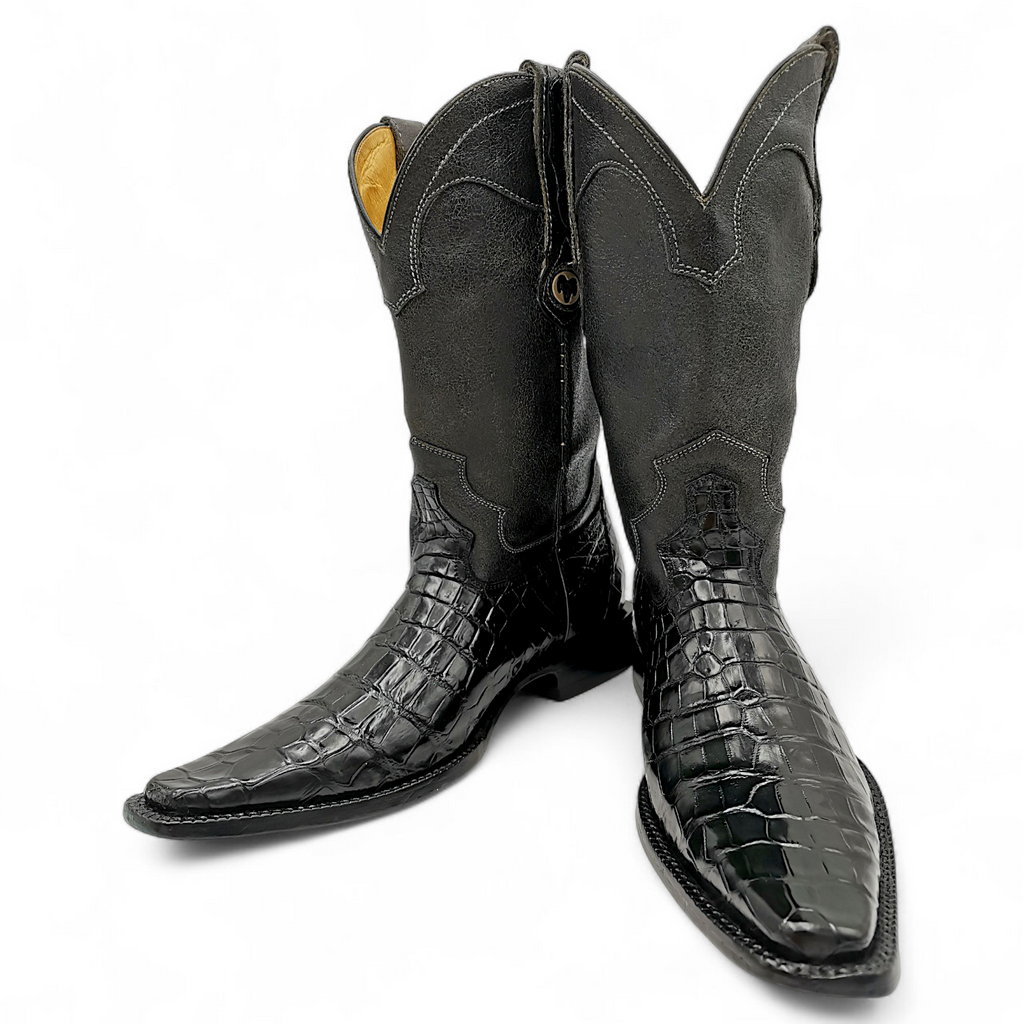 BOTA VAQUERA EN PIEL GENUINA DE COCODRILO PARA CABALLERO (MSN)