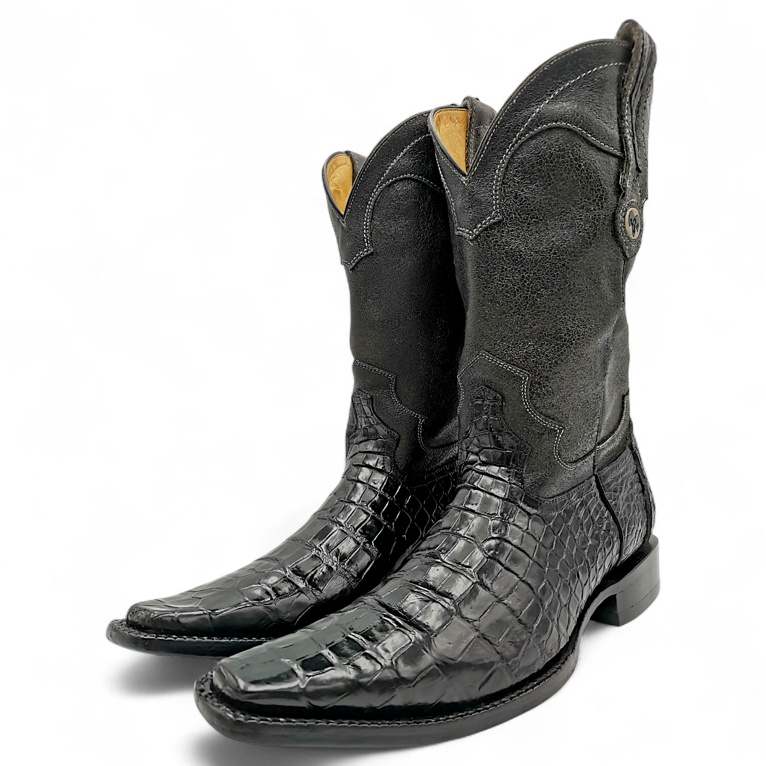 BOTA VAQUERA EN PIEL GENUINA DE COCODRILO PARA CABALLERO (MSN)