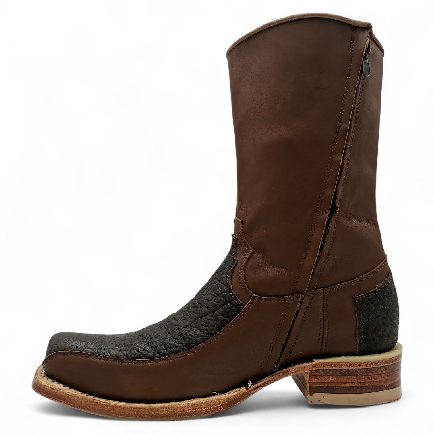 BOTA VAQUERA EN PIEL GENUINA DE CUELLO DE TORO PARA CABALLERO (M)