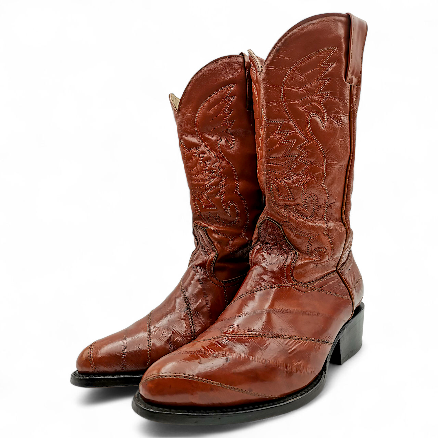 BOTA VAQUERA EN PIEL GENUINA DE ANGUILA PARA CABALLERO (MSN)