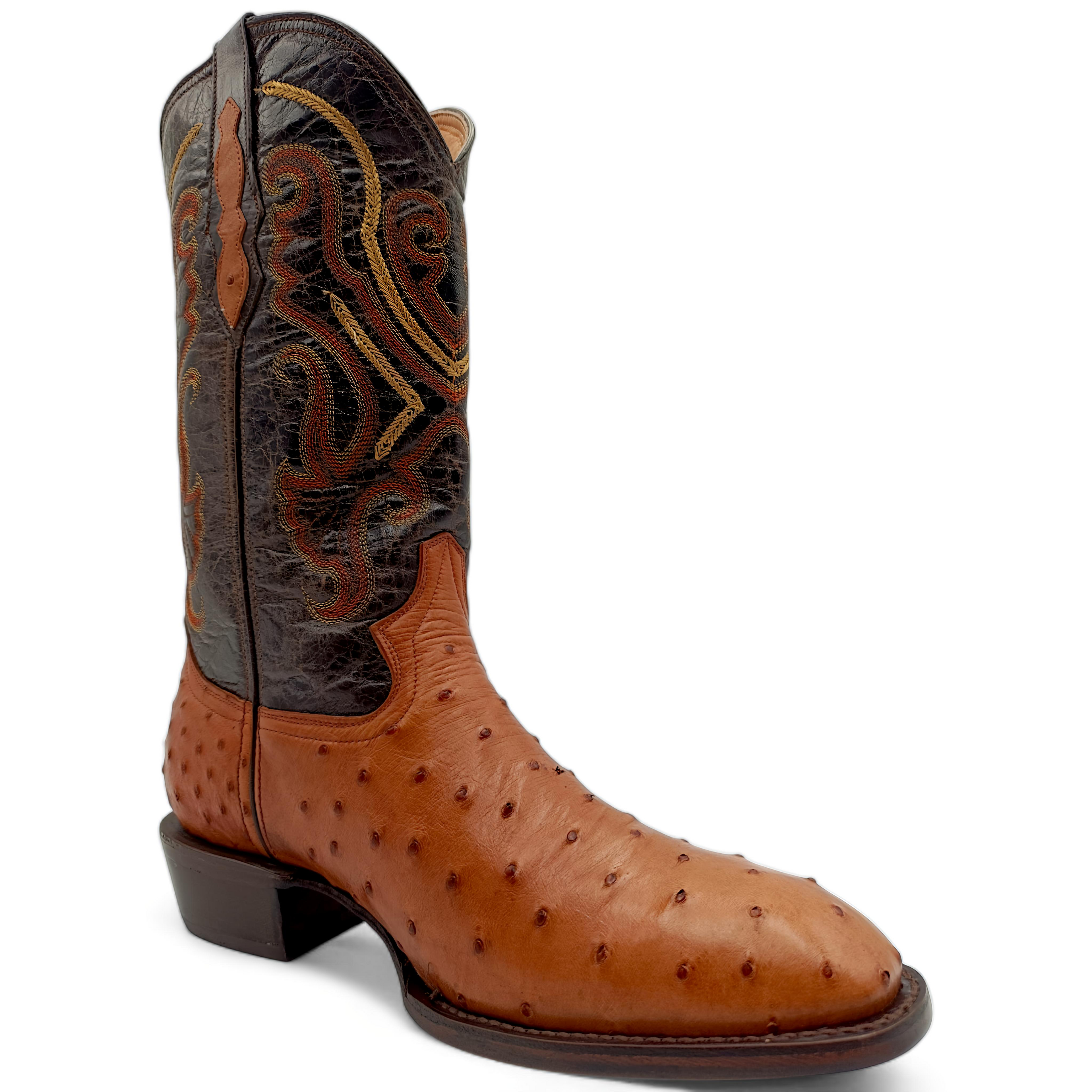 BOTA VAQUERA EN PIEL GENUINA DE AVESTRUZ PARA CABALLERO (M19)