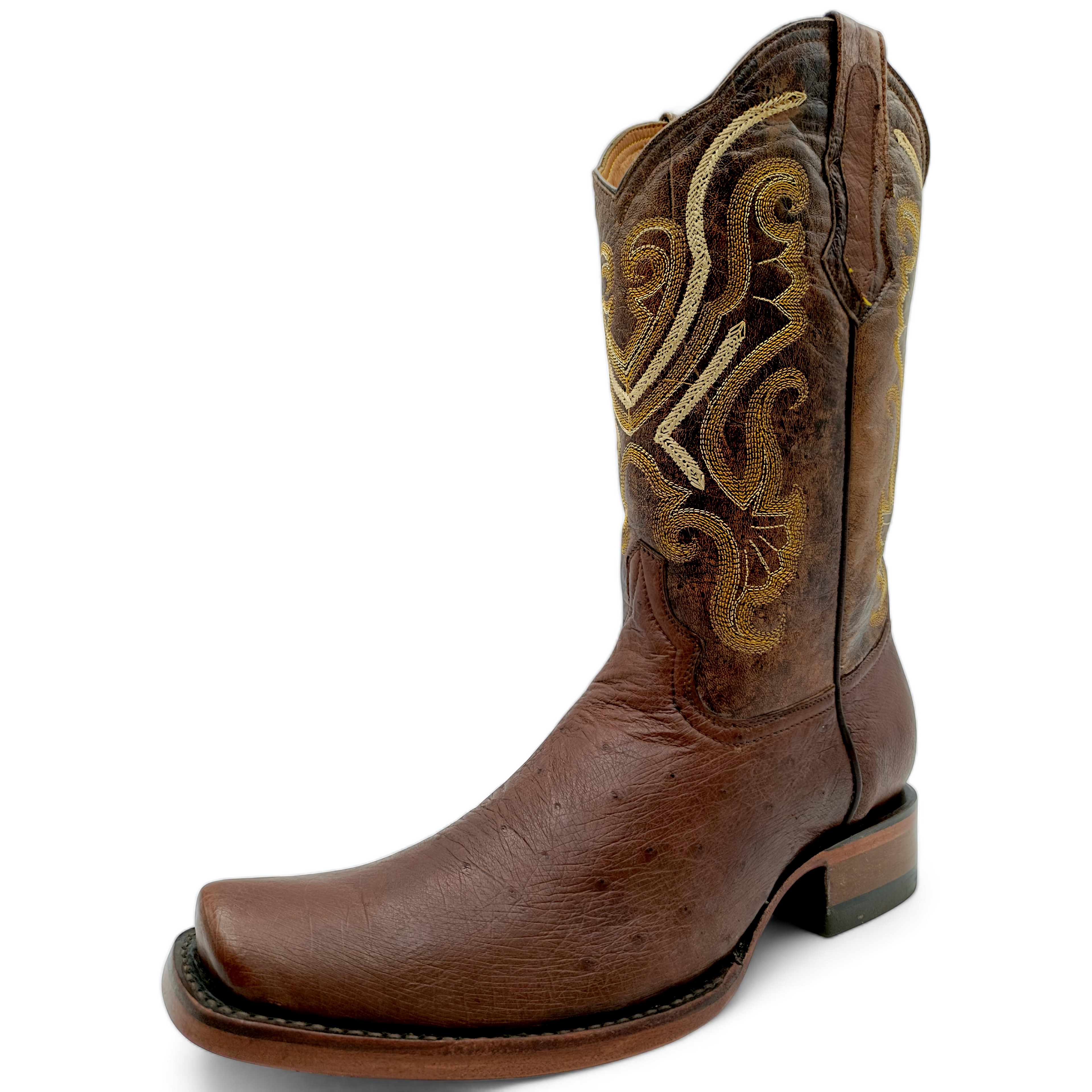 BOTA VAQUERA EN PIEL GENUINA DE AVESTRUZ PARA CABALLERO (M20)