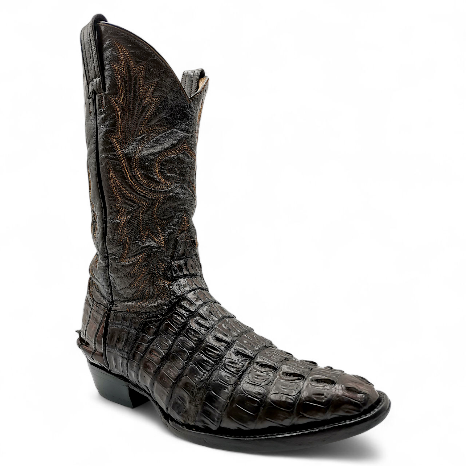 BOTA VAQUERA EN PIEL GENUINA DE COCODRILO PARA CABALLERO (MSN)